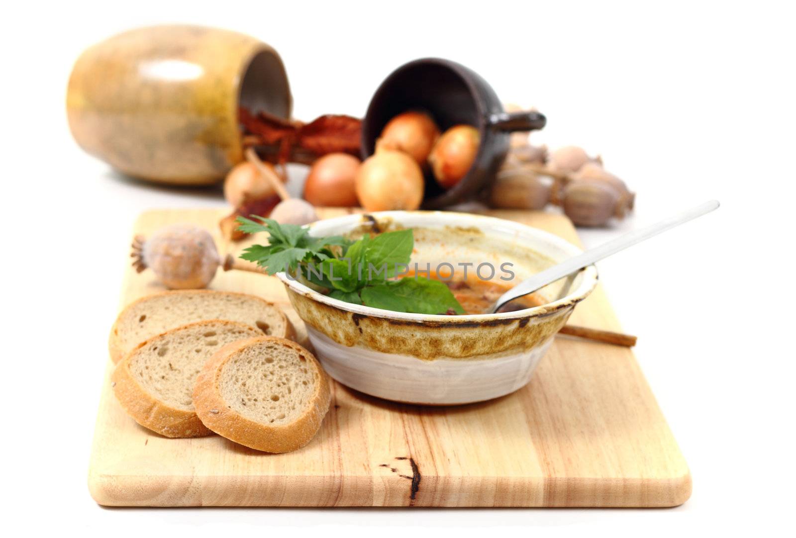 chili con carne isolated on the white background