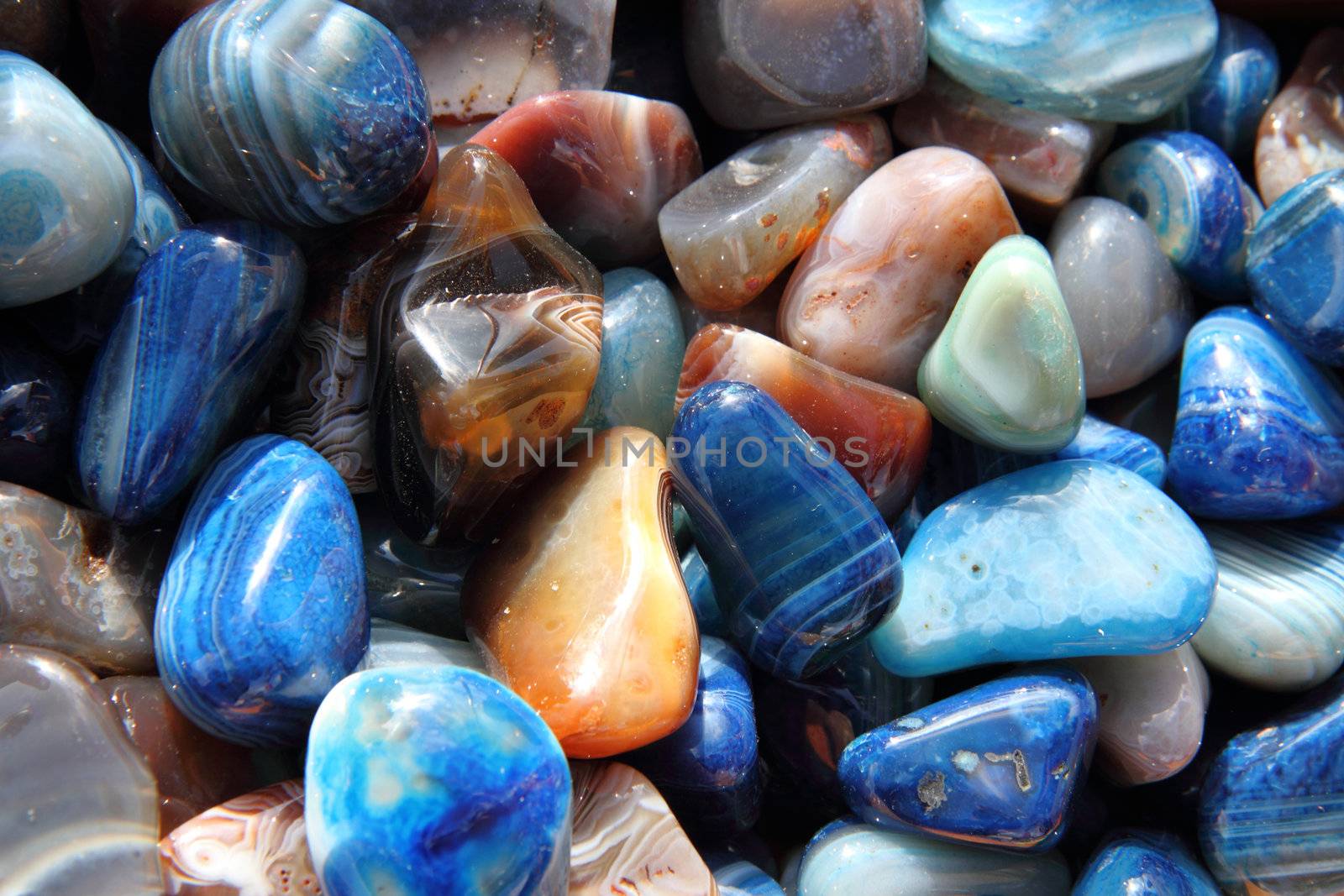 different color gemstones as luxury minerals background