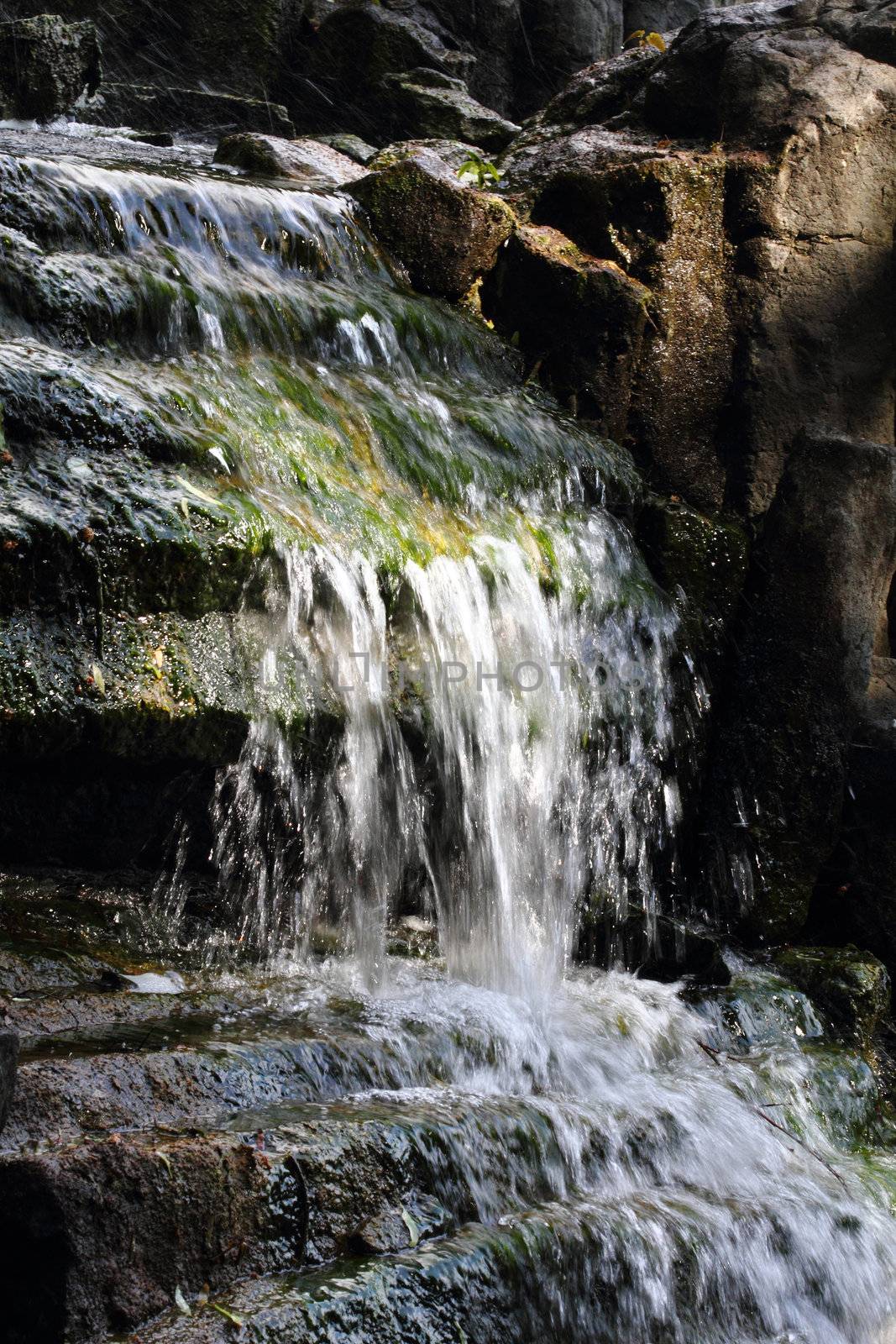 detail of waterfalls as very nice natural background