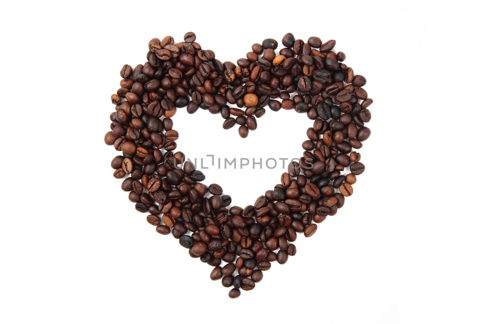 heart from coffee beans  by jonnysek