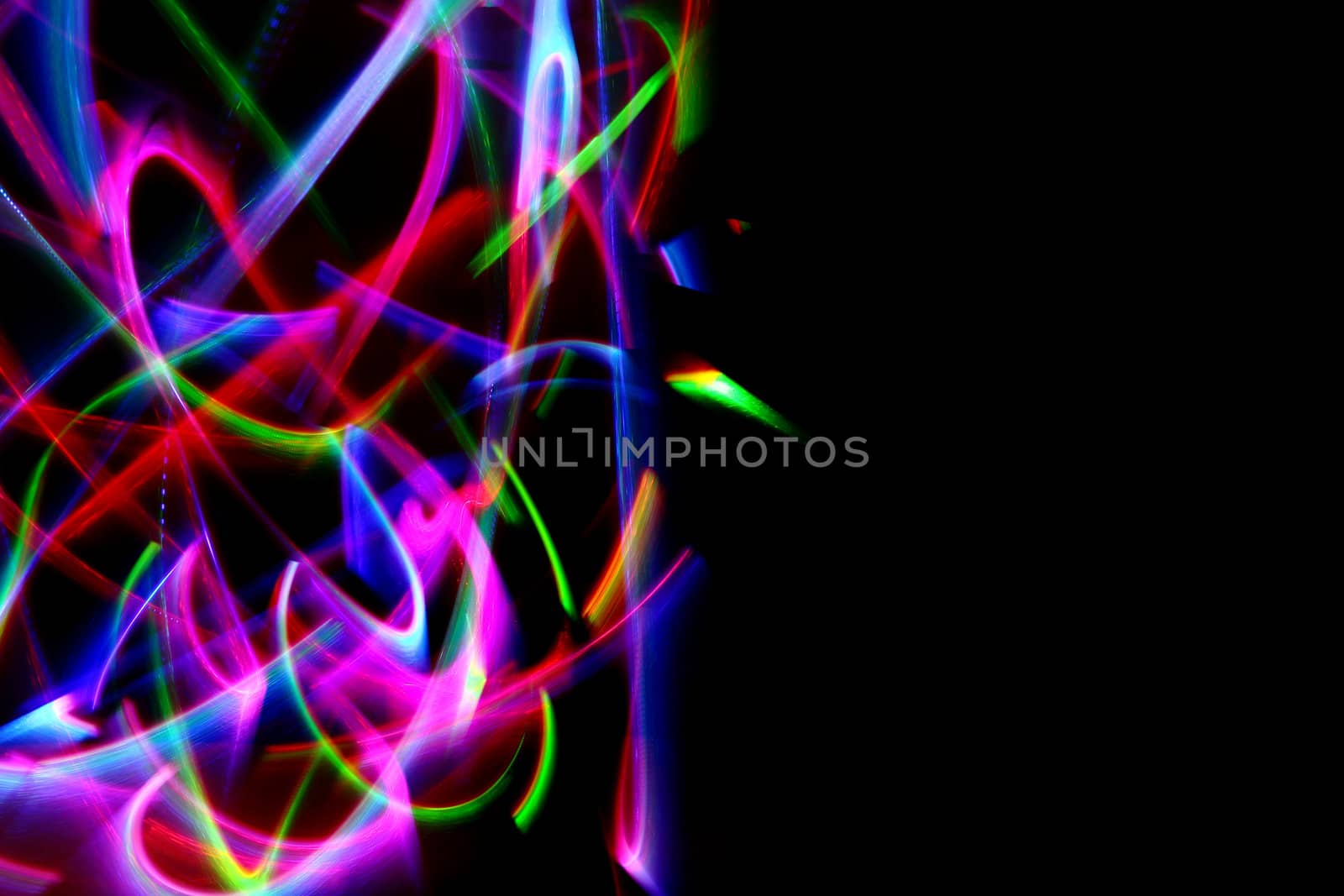 christmas lights in the motion as abstract color texture