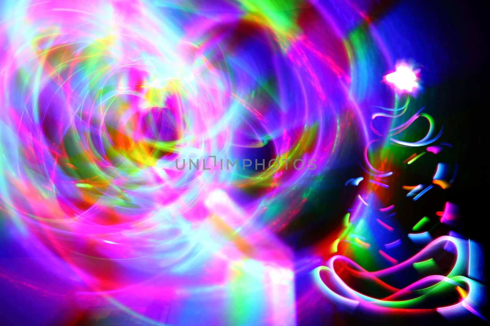 abstract xmas background from the color chrismtas lights