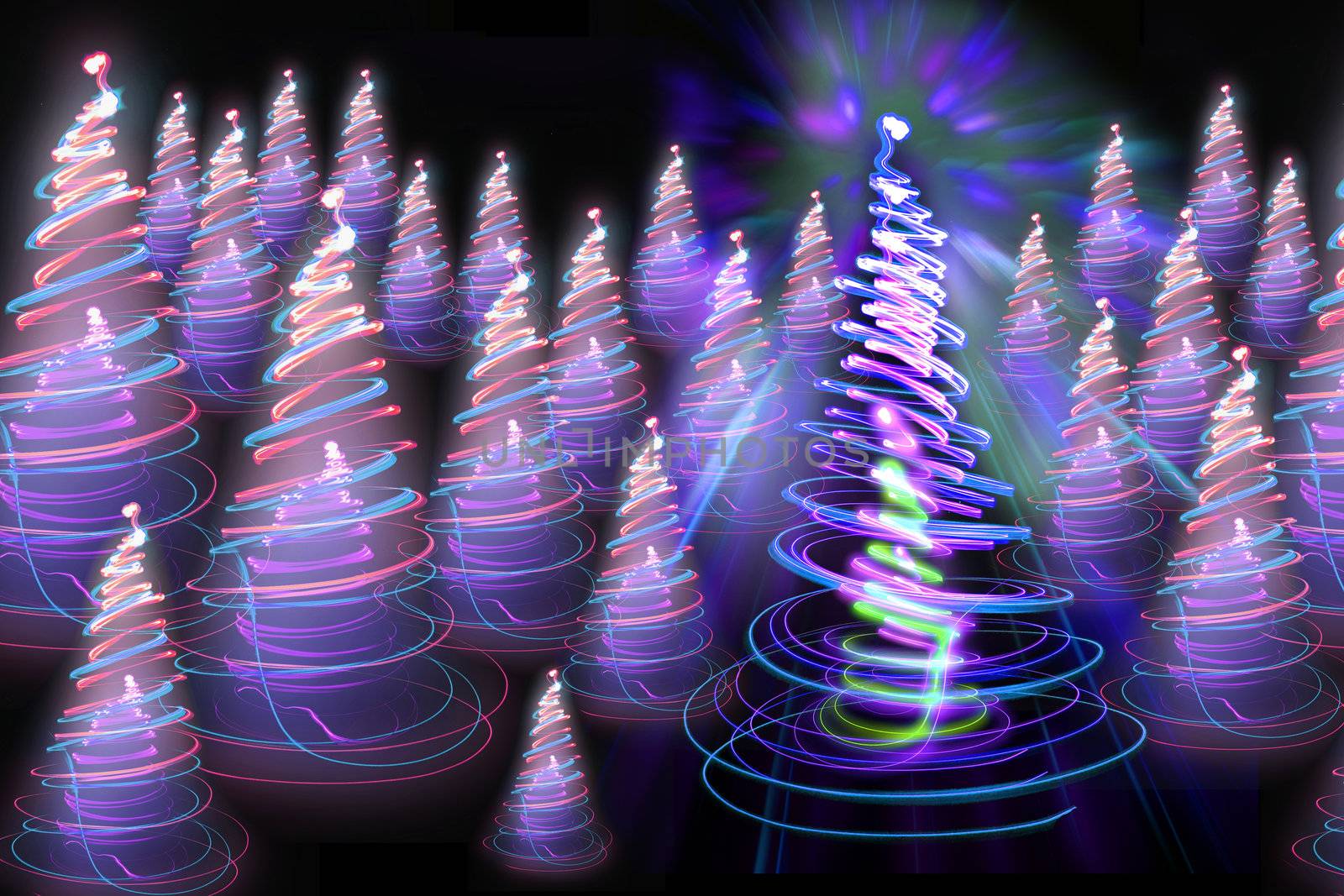 christmas forest from xmas lights by jonnysek