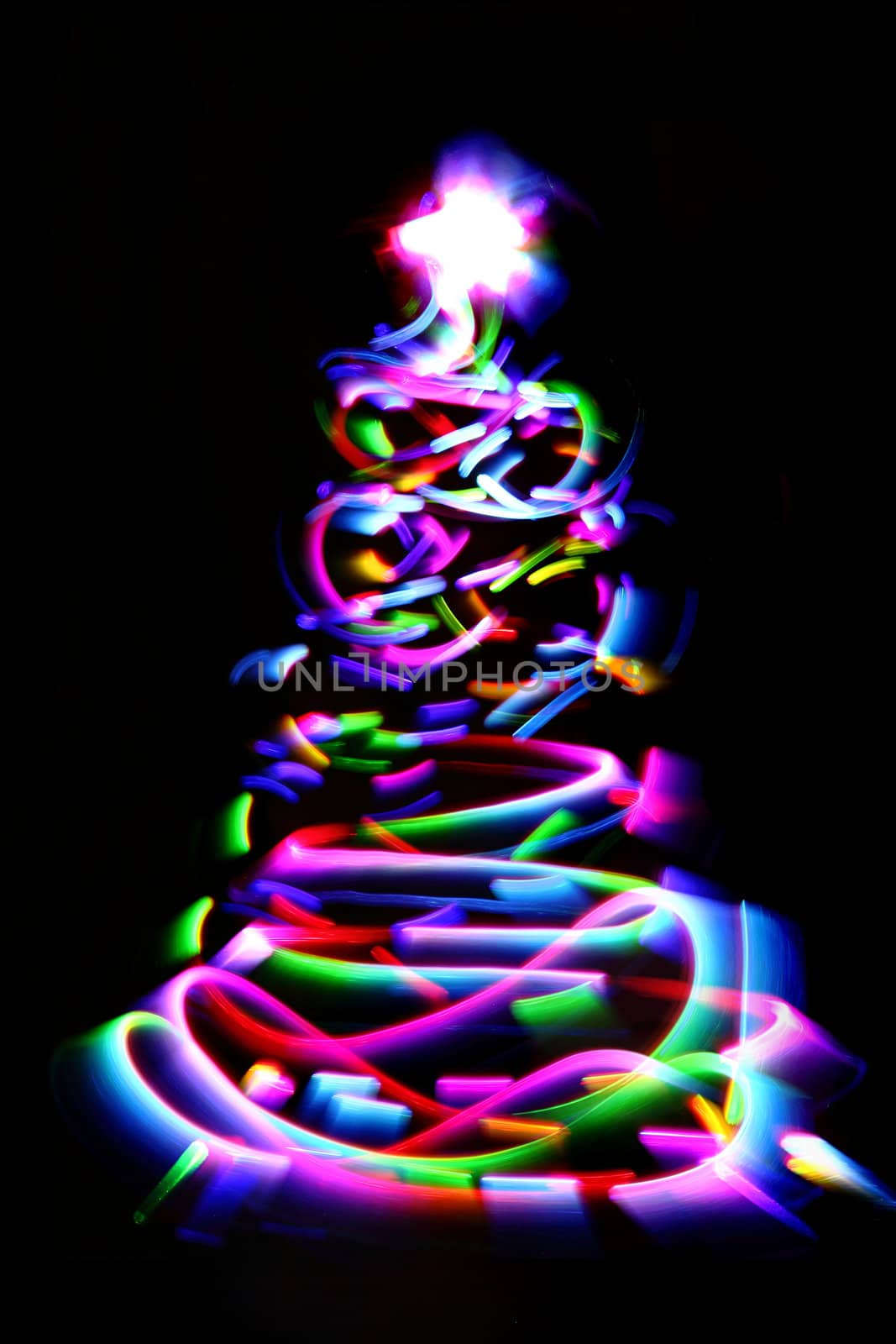 xmas tree from the christmas lights by jonnysek