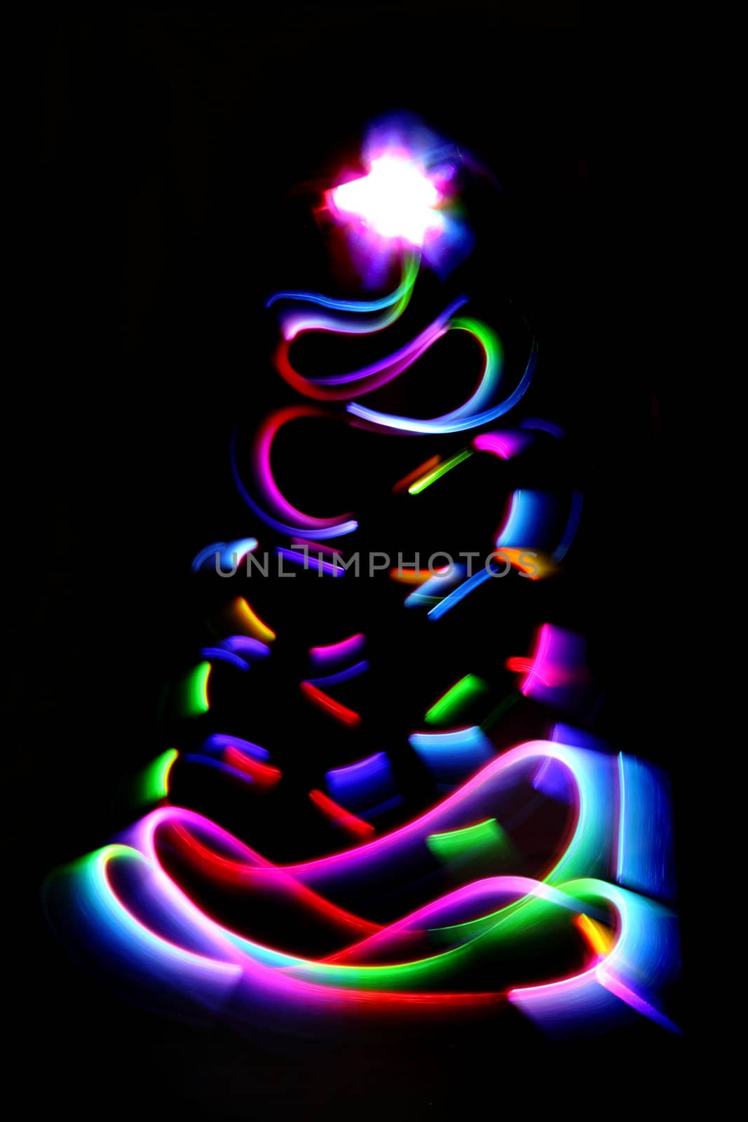 xmas tree from the christmas lights by jonnysek