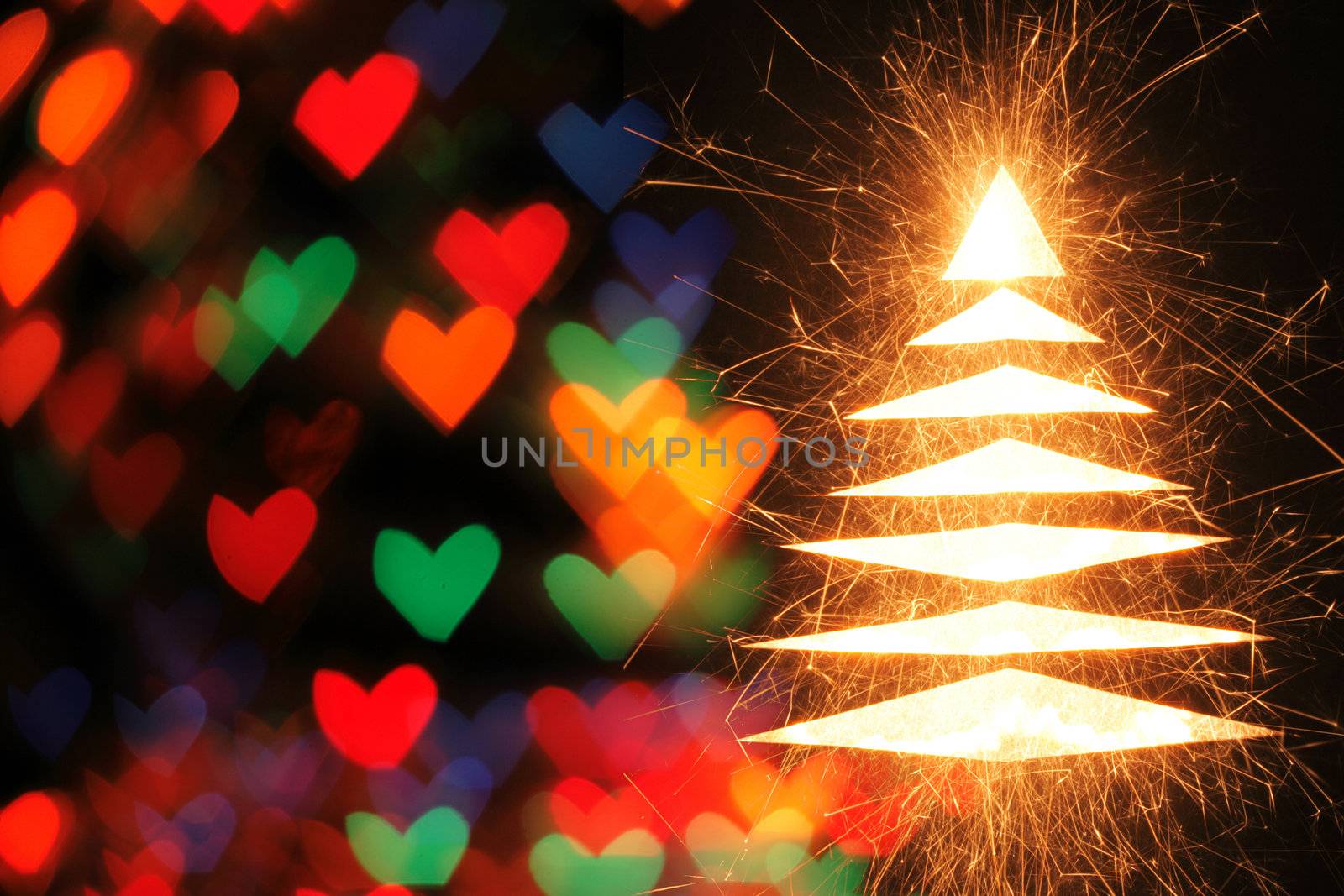 christmas tree from xmas lights by jonnysek