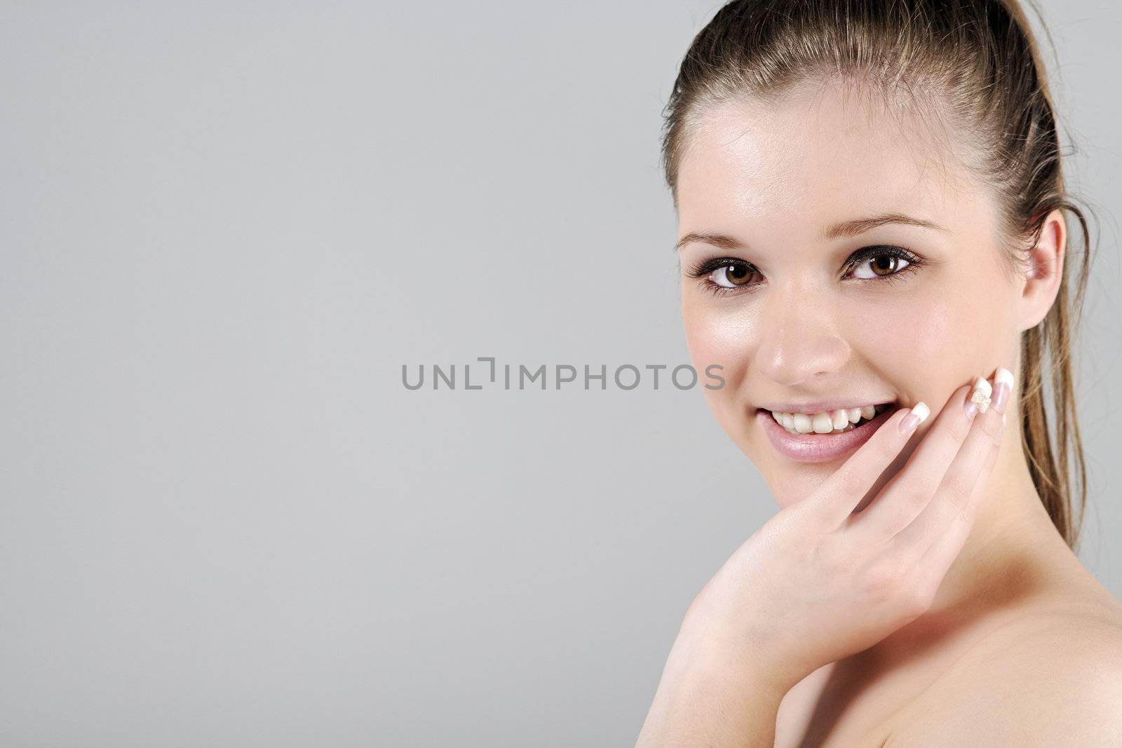 Young woman in a beauty style pose