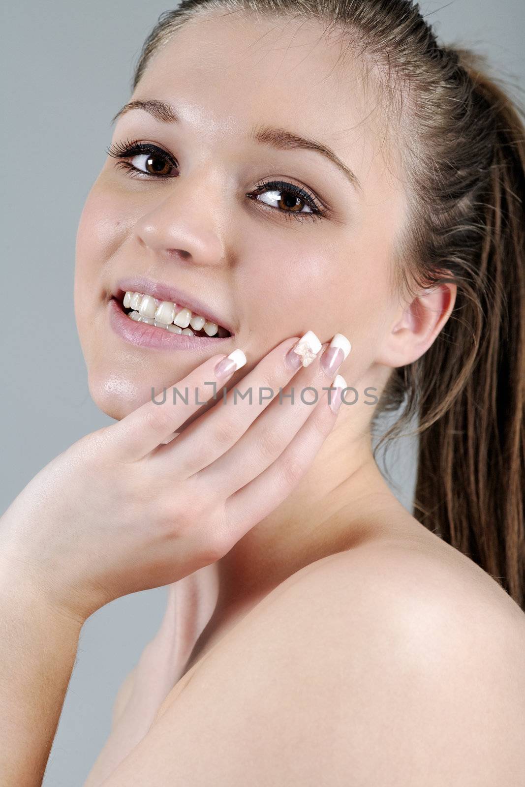 Young woman in a beauty style pose