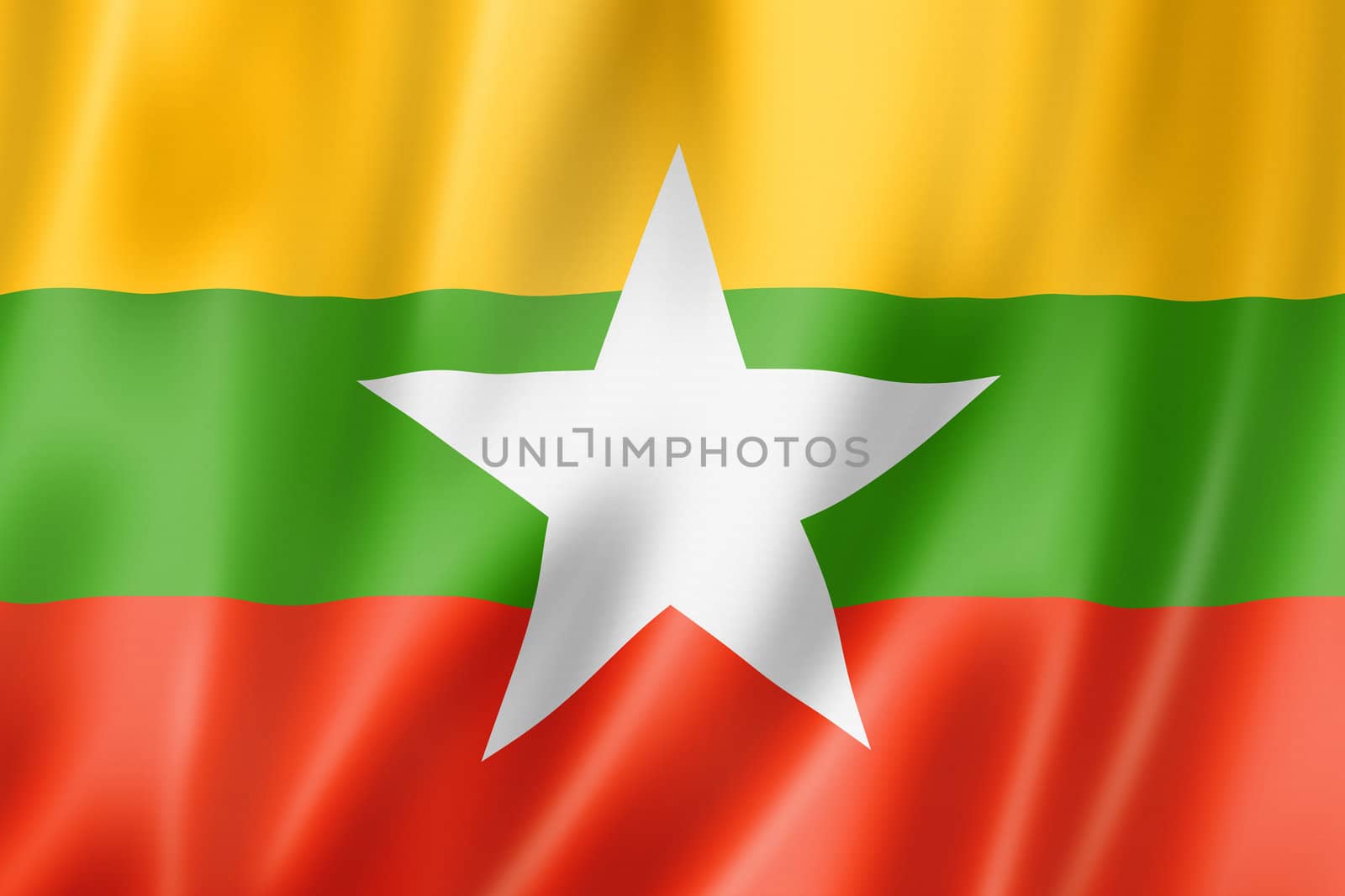 Burma Myanmar flag by daboost