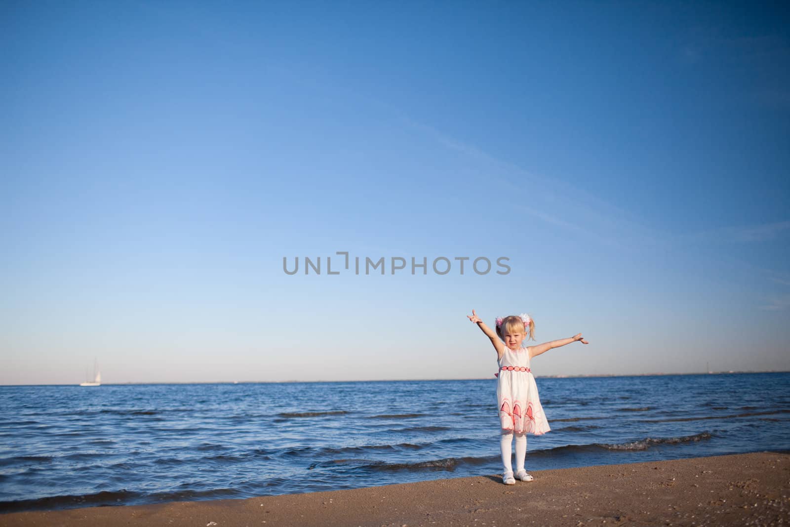 small girl on the beach