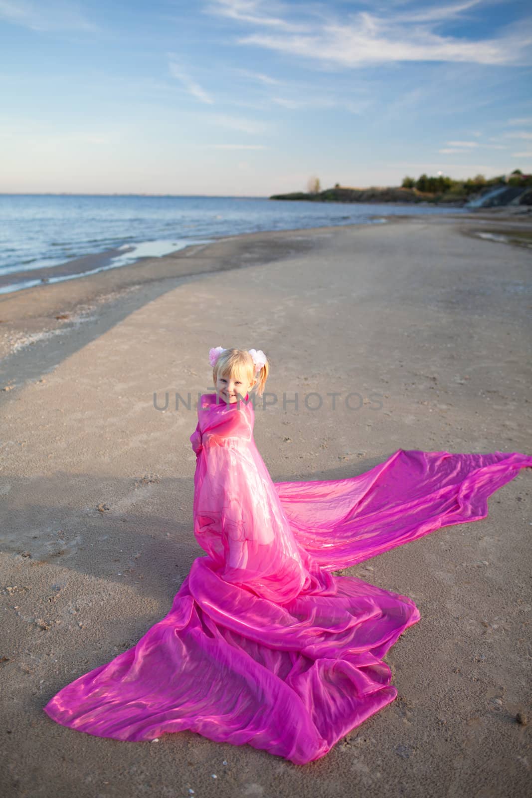 small girl on the beach