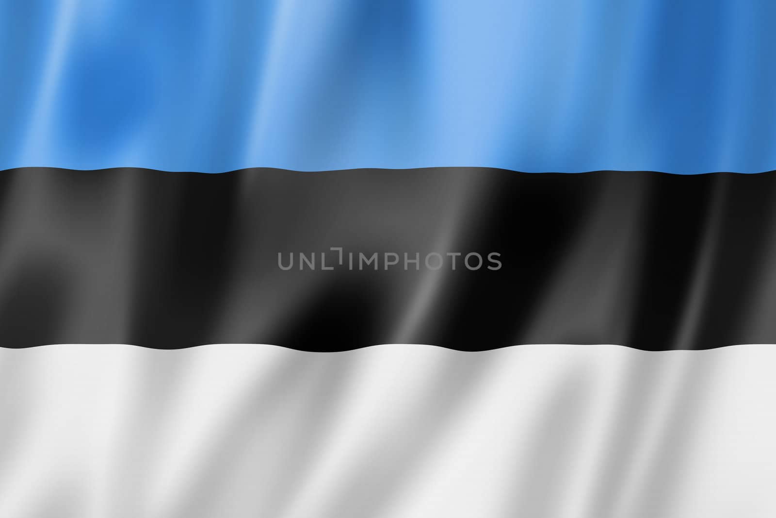 Estonia flag, three dimensional render, satin texture