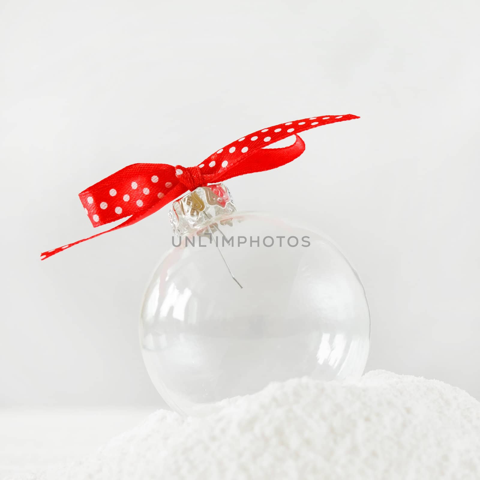 Christmas ball on the snow by shebeko