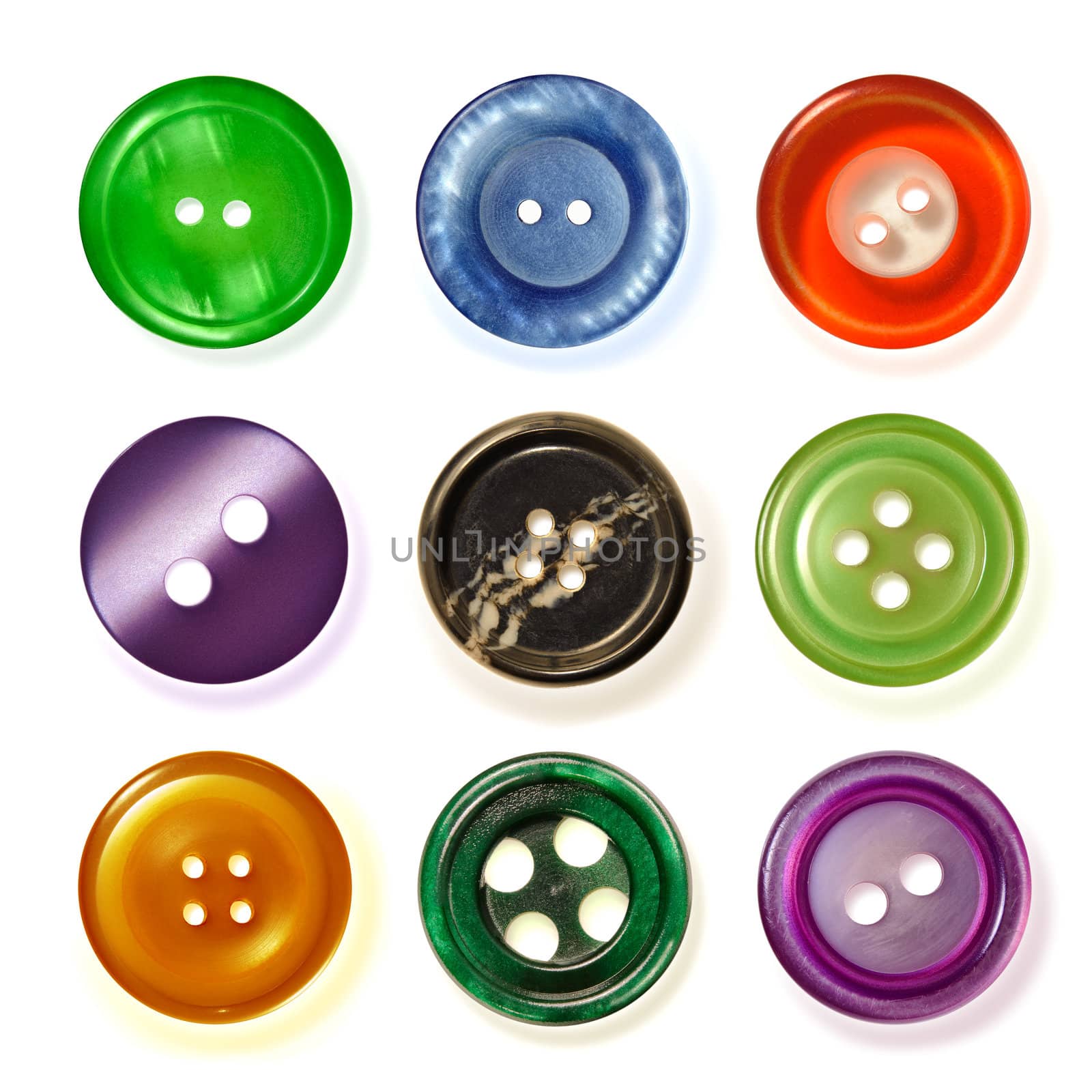 Nine sewing buttons. by bashta