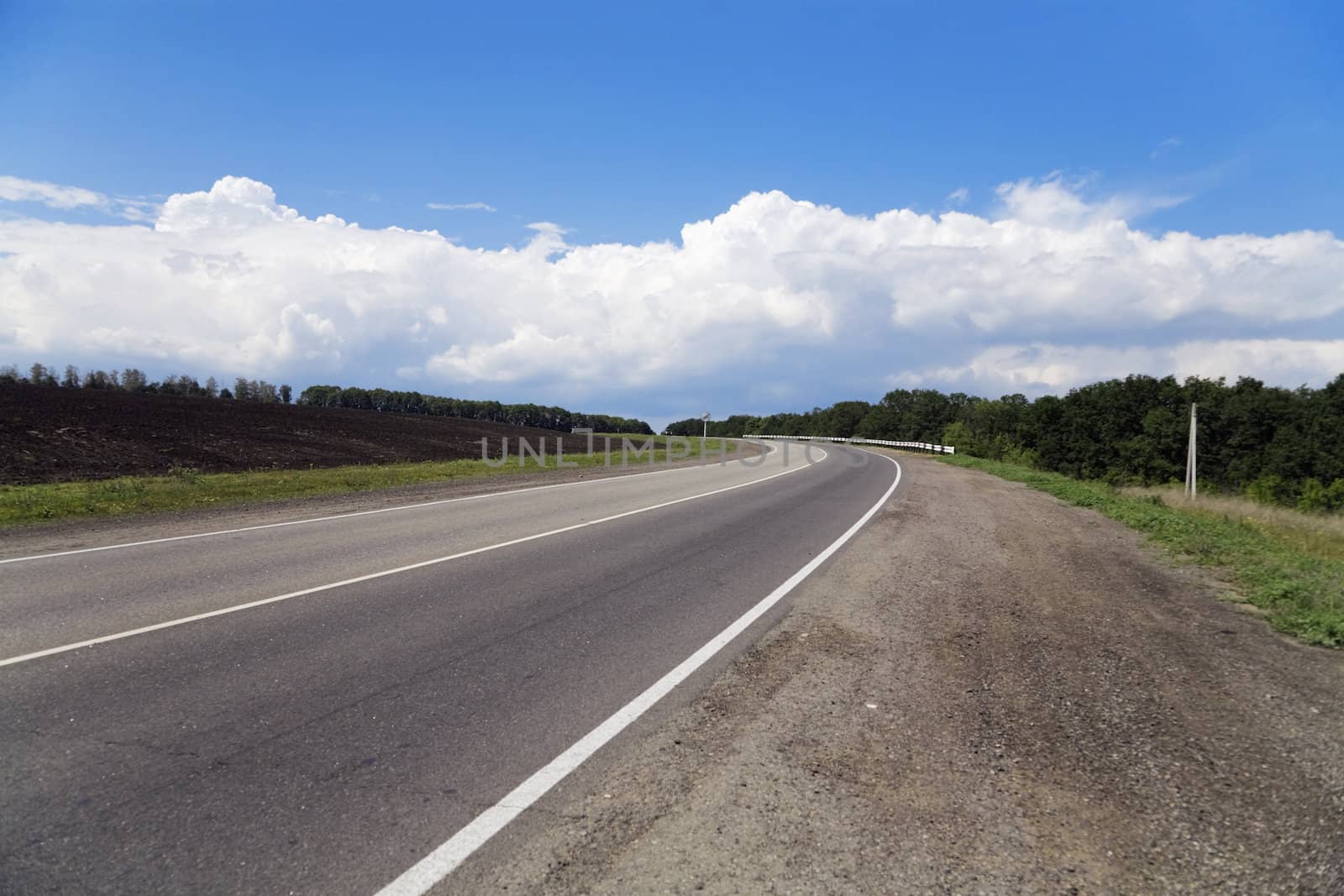 empty road surrounded by fields