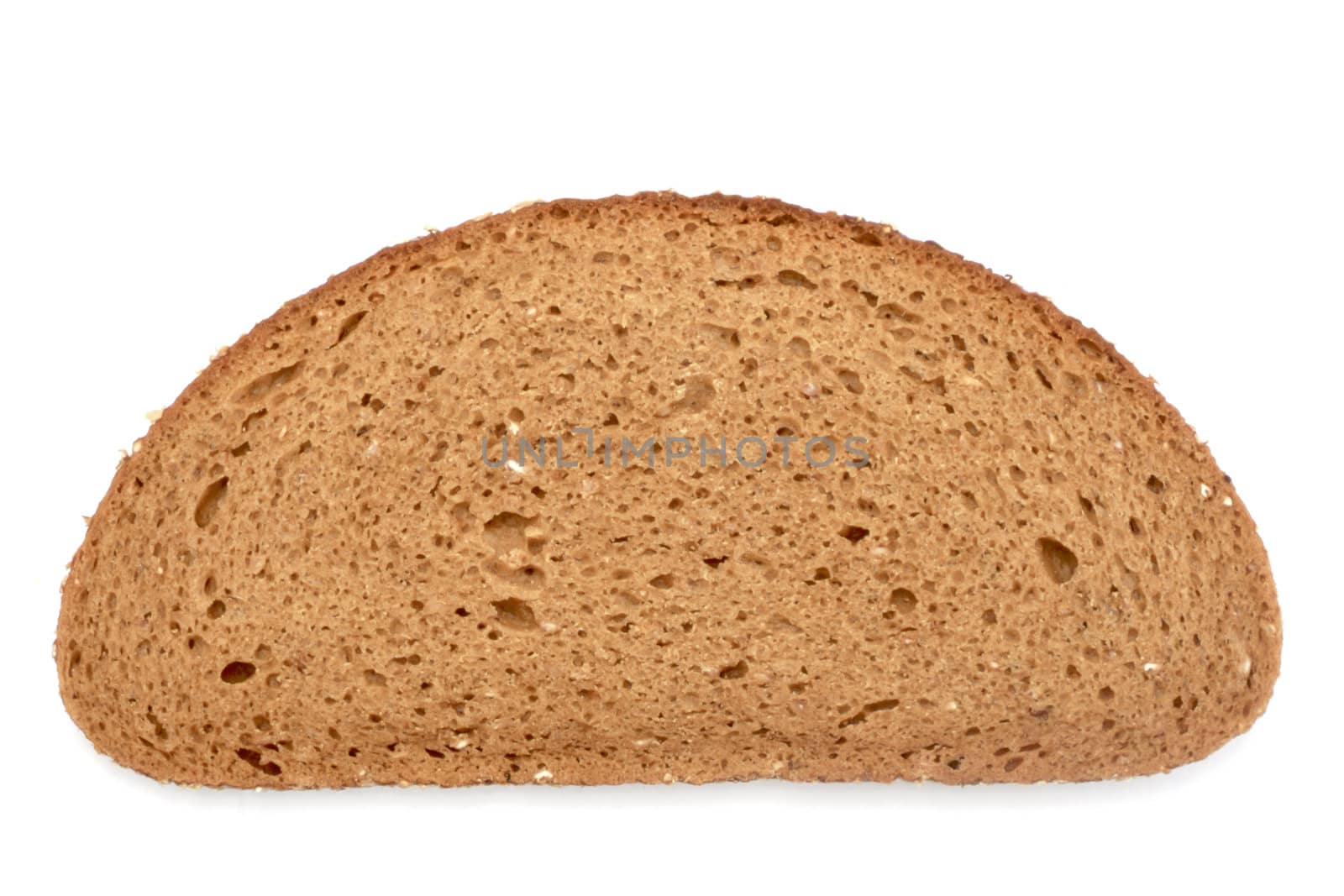 Black bread isolated on white background 