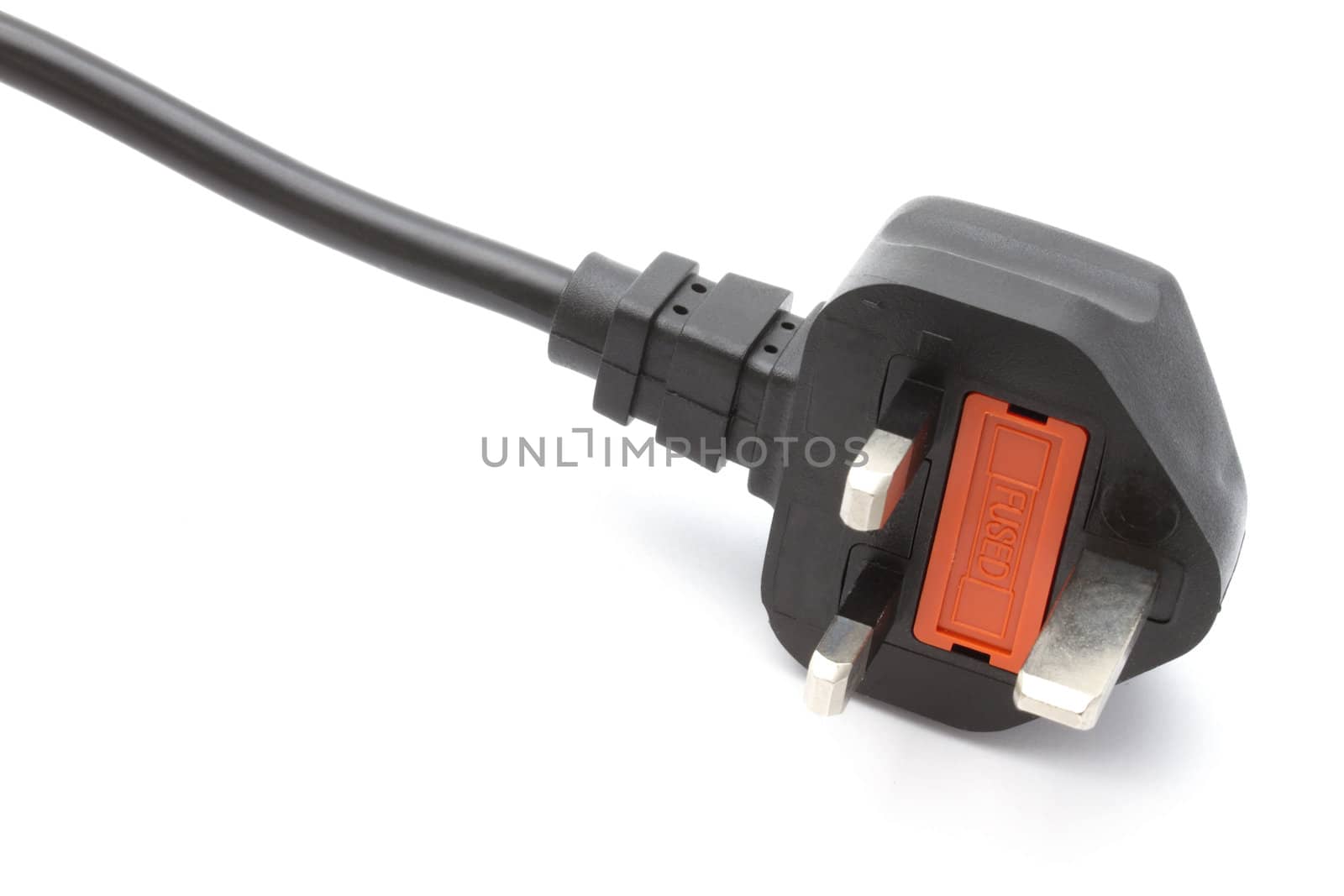 Electric plug isolated on the white background 