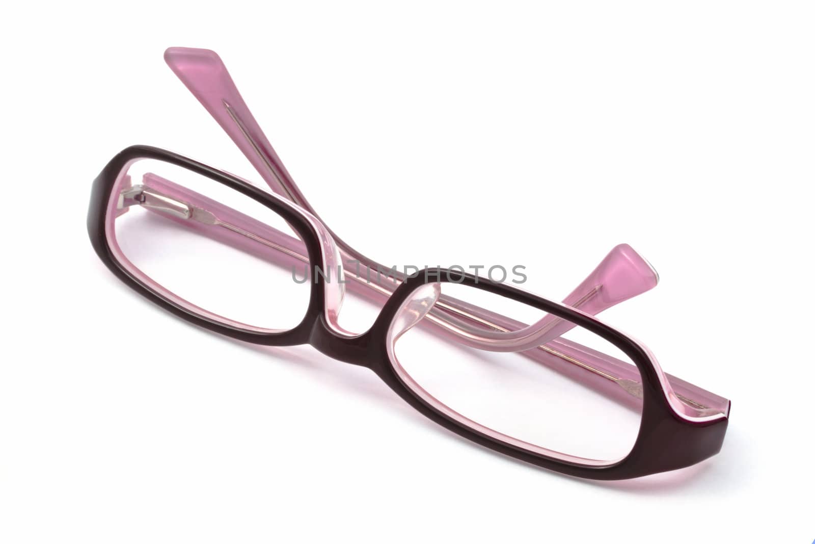 Beautiful glasses isolated on white background 