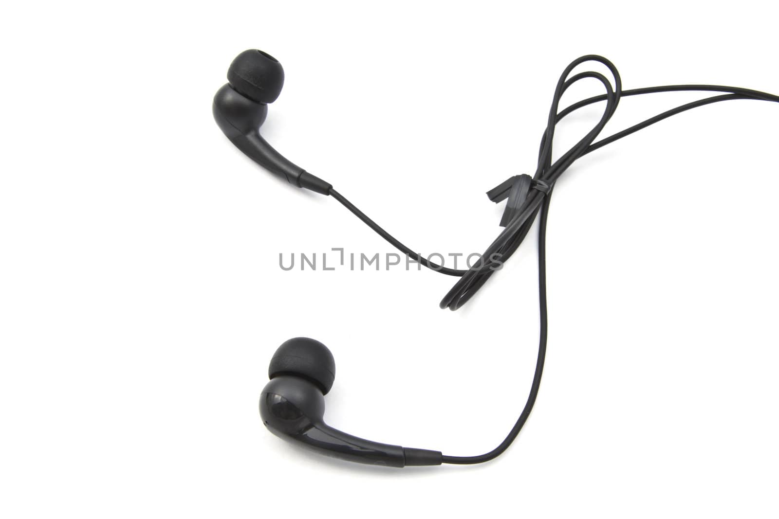 Earphones isolated on white background