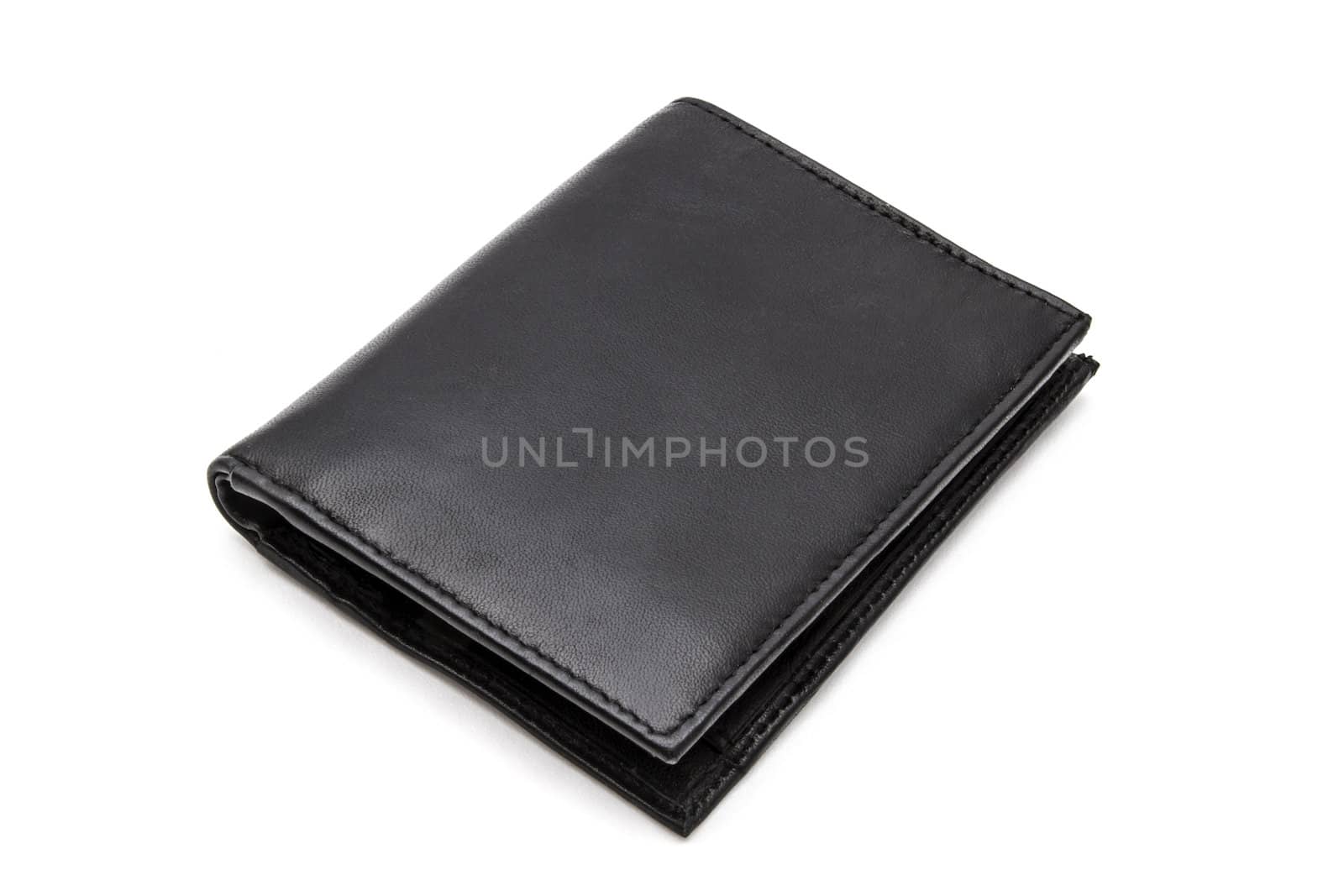 Black wallet isolated on white background