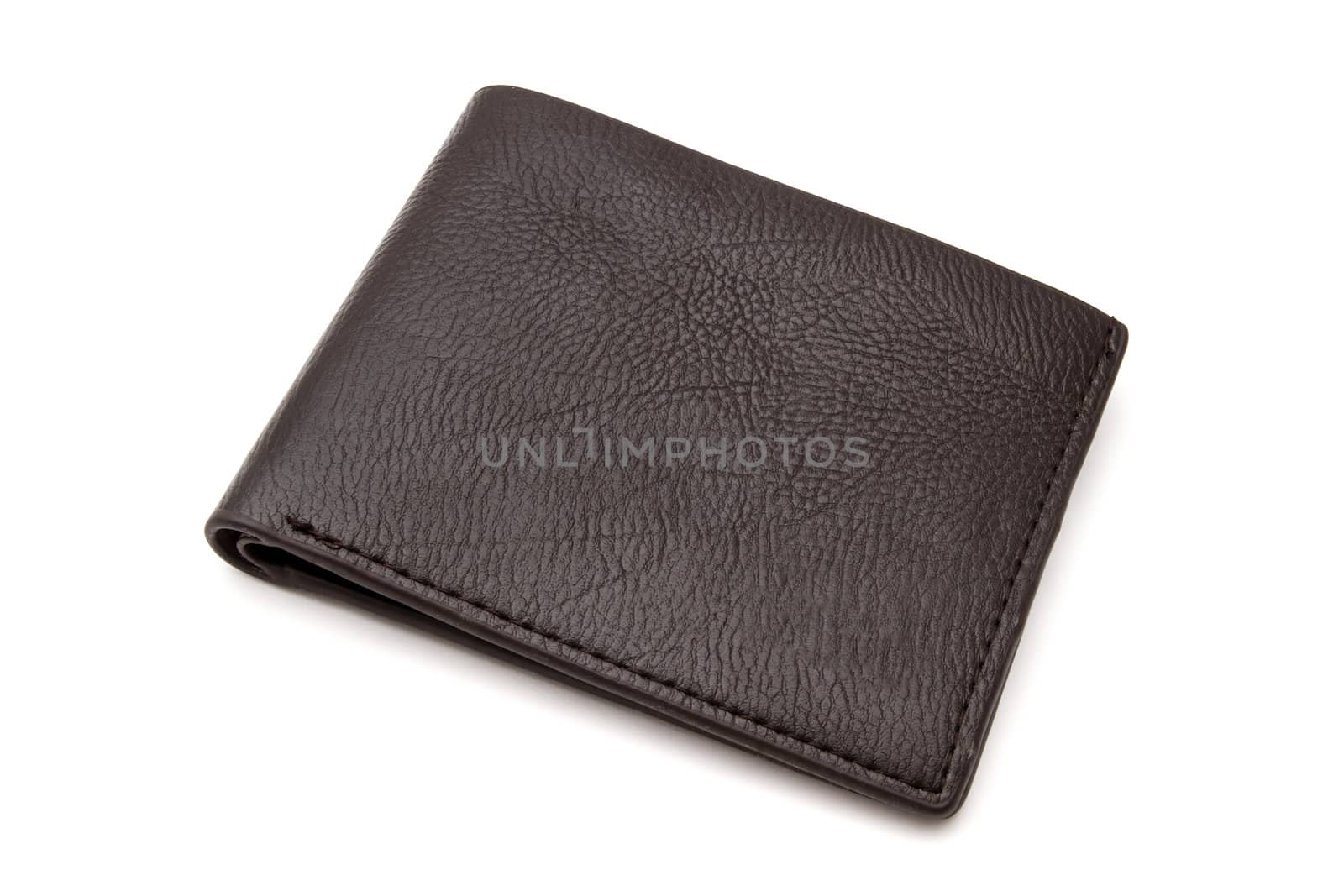 Brown wallet isolated on white background