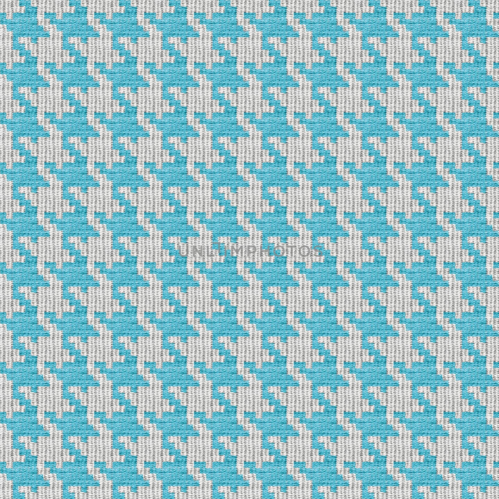 Blue and White Houndstooth by graficallyminded