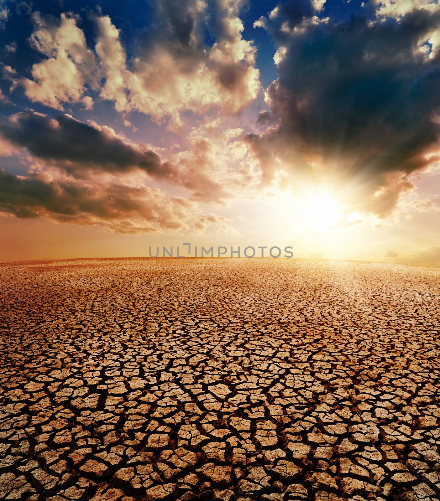 drought earth and dramatic sky by mycola