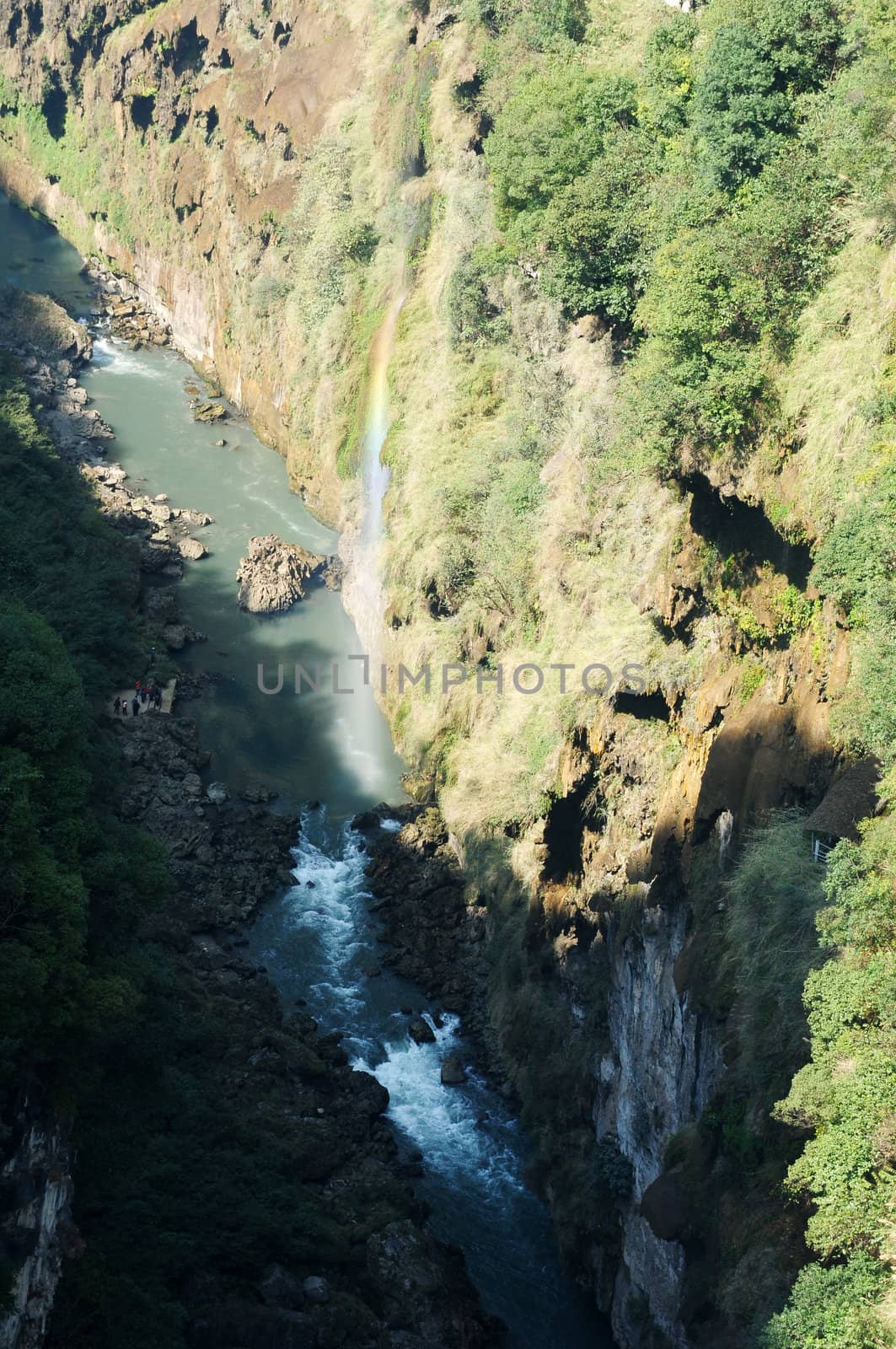 Landscape of river in a canyon