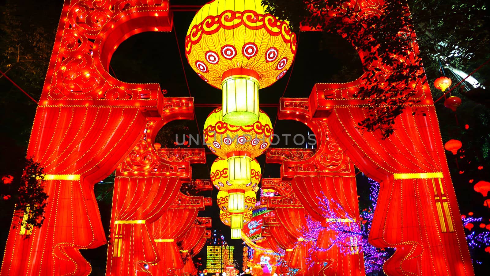 Traditional Chinese lanterns at the Lantern Festival