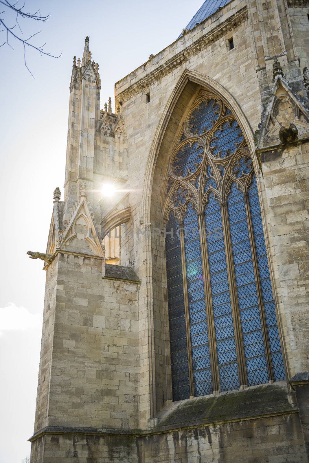 The Five Sisters stained glass window at the North Transept in York Minster, in the UK. The cathedral dates back from 1291.