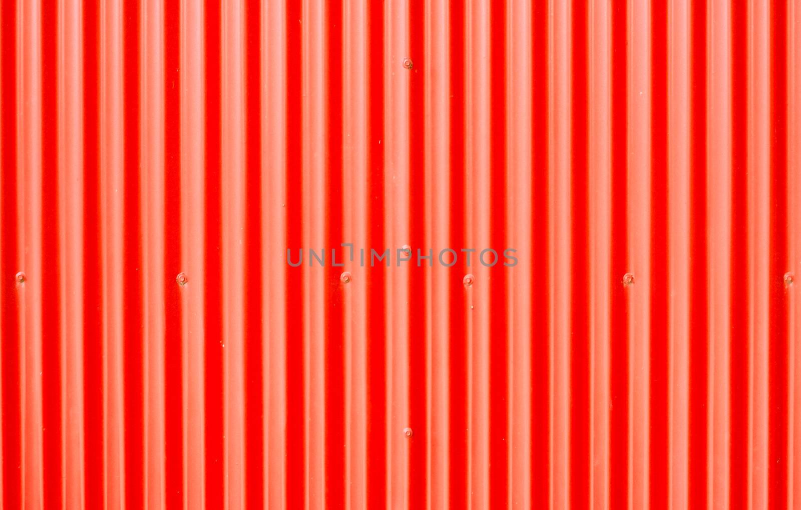 Red corrugated metal as a background image