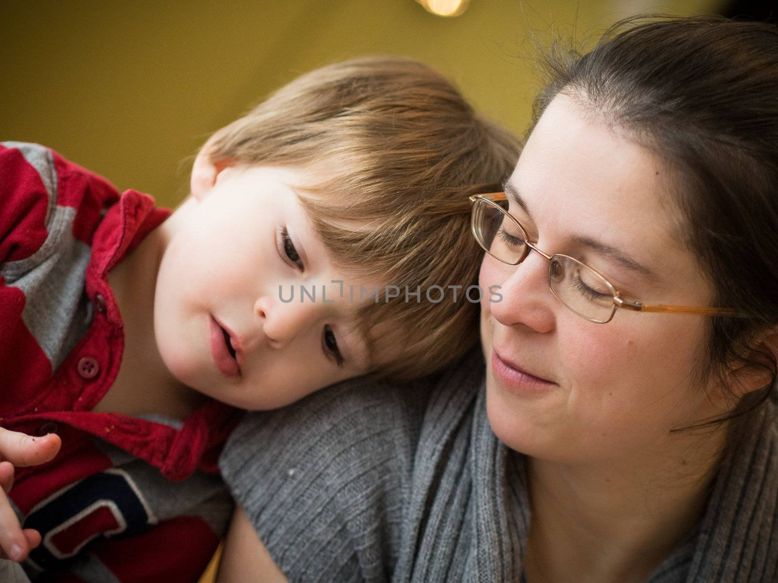 Mother and son together by Talanis