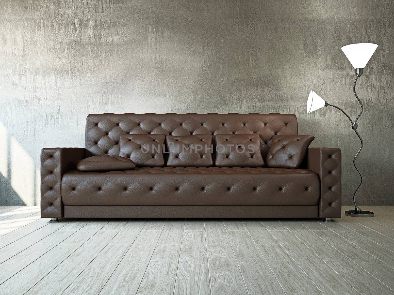 Livingroom with sofa  near the window