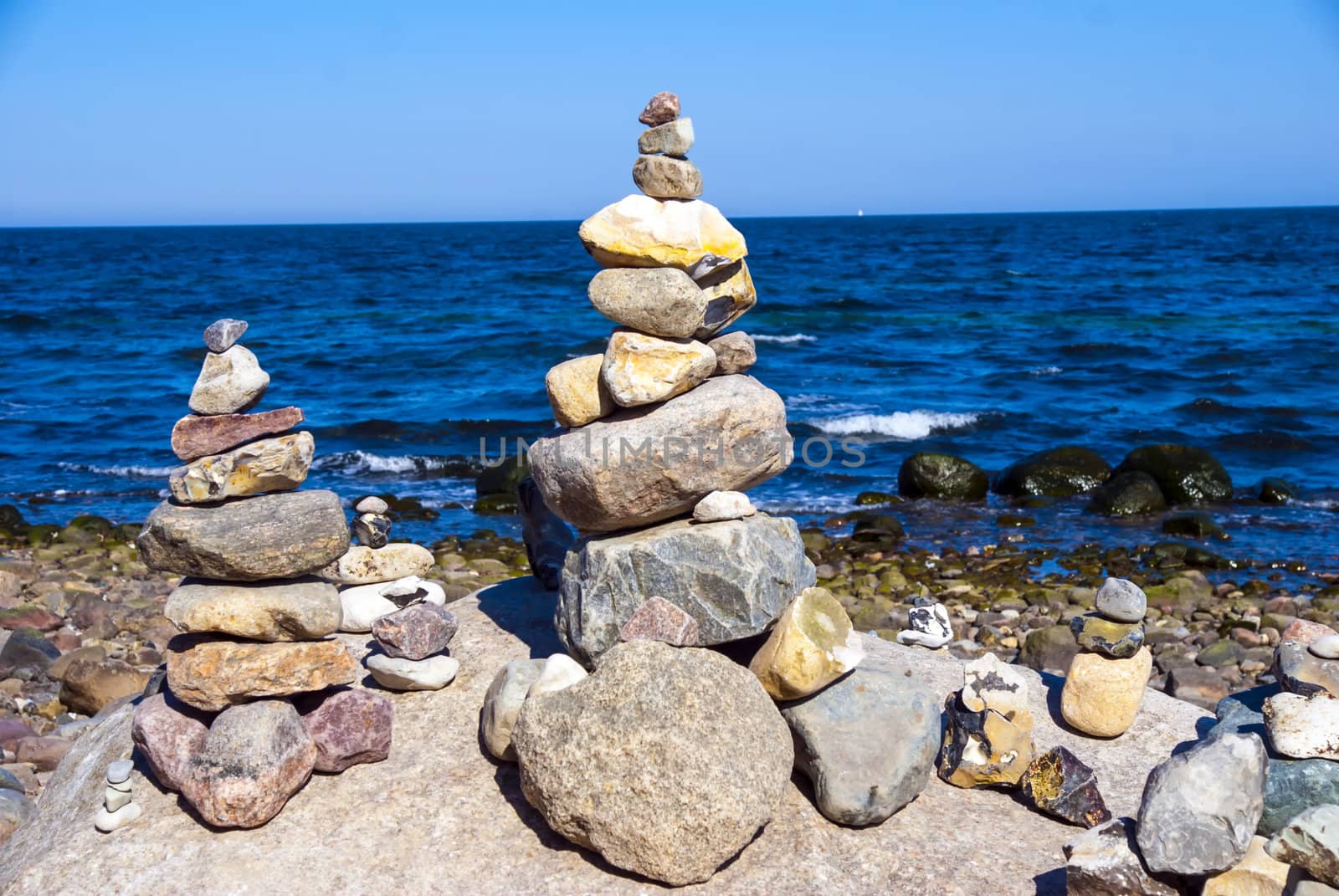 Stone tower on the Beach
