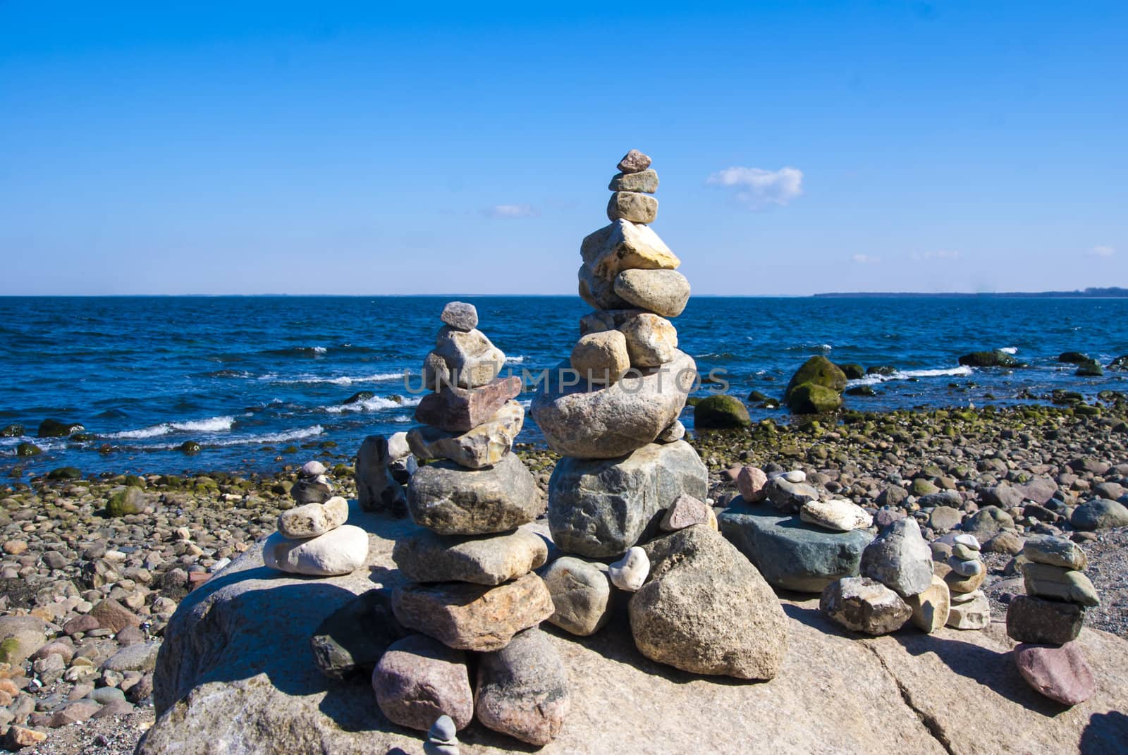 Stone tower on the Beach