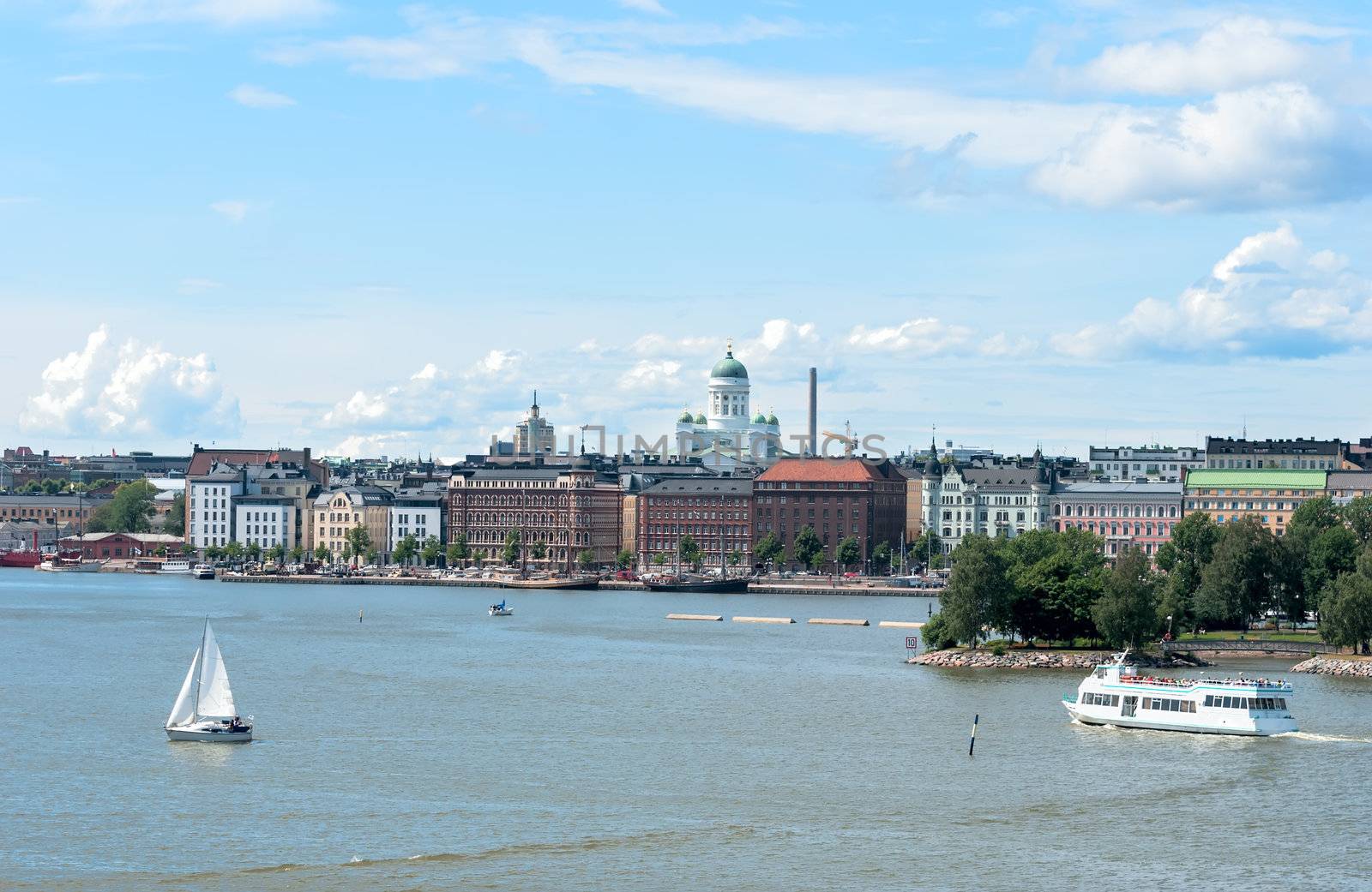 Panoramic view of Helsinki. Finland.
