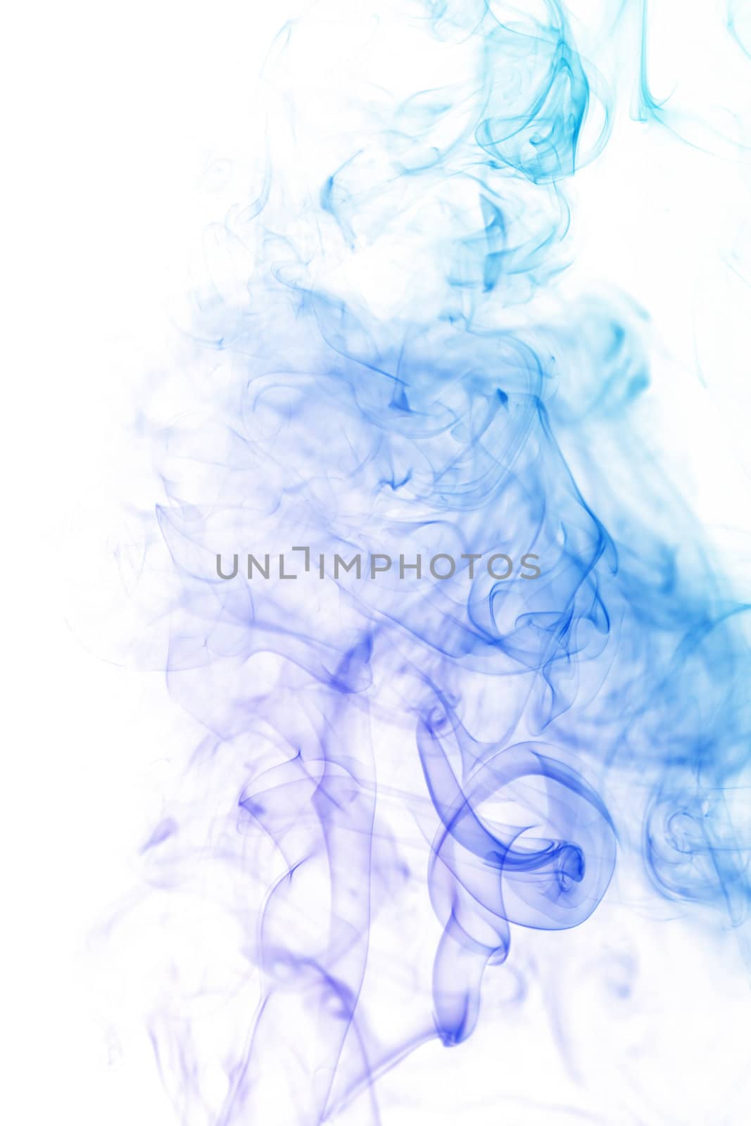 wave and smoke of different colors isolated on white