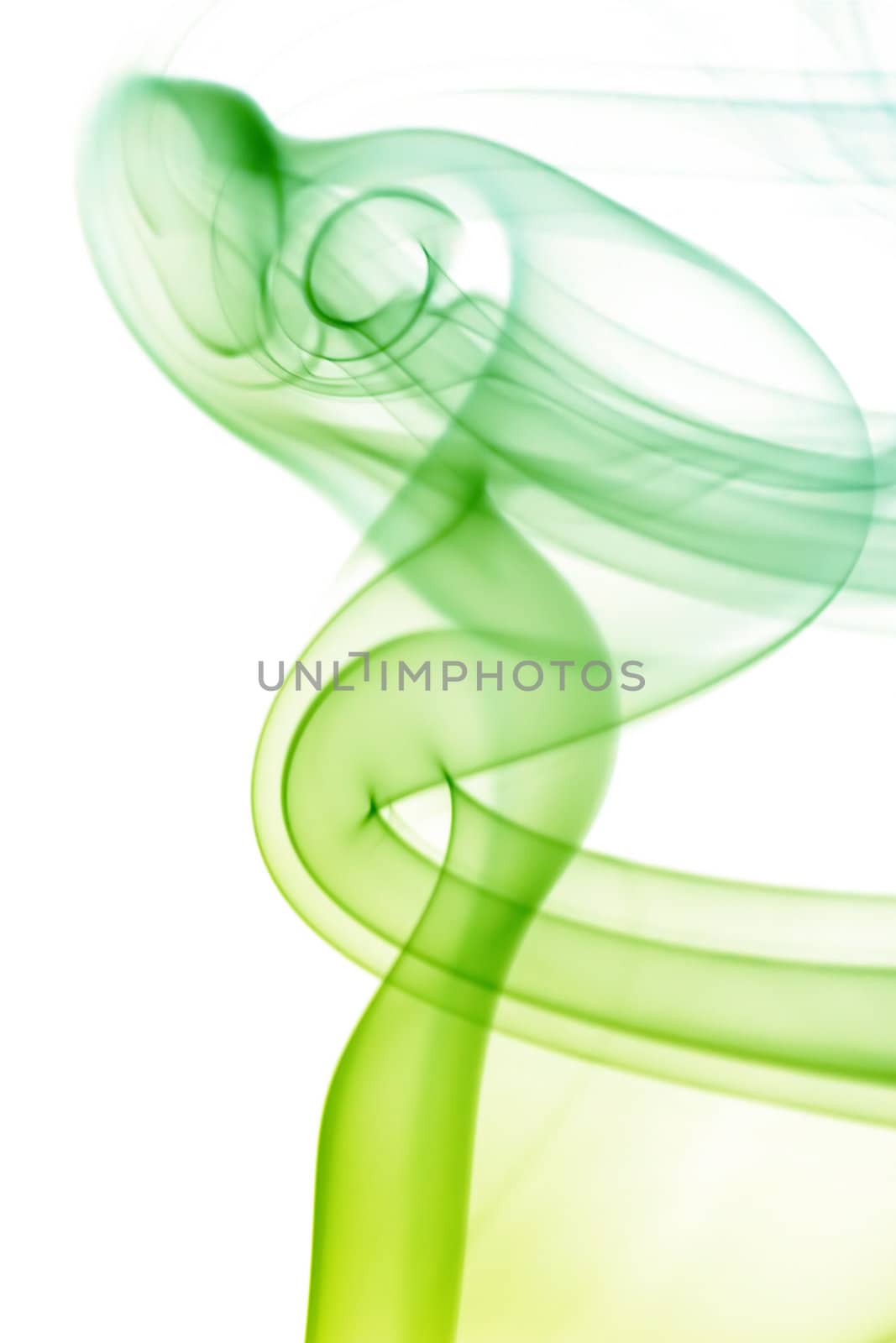 wave and smoke of different colors isolated on white