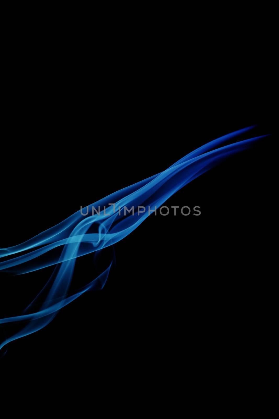 wave and smoke of different colors on black background