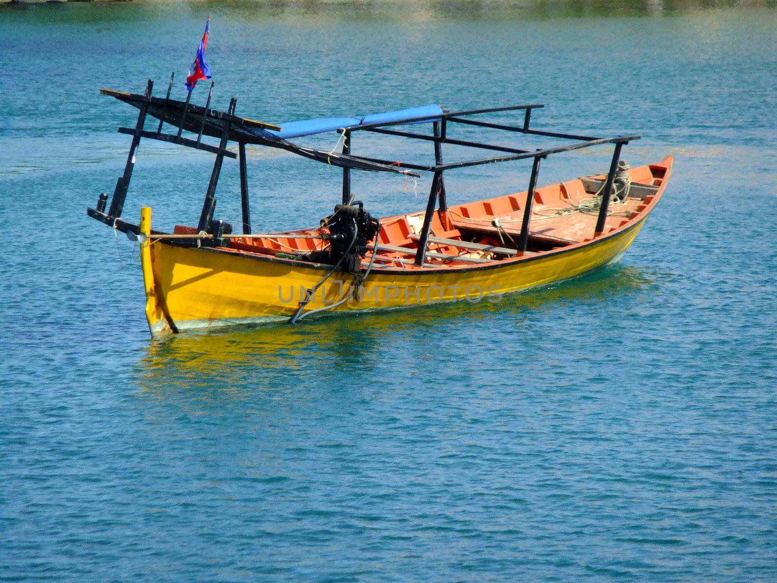 Traditional wooden boat, Sihanoukville, Cambodia, Southeast Asia