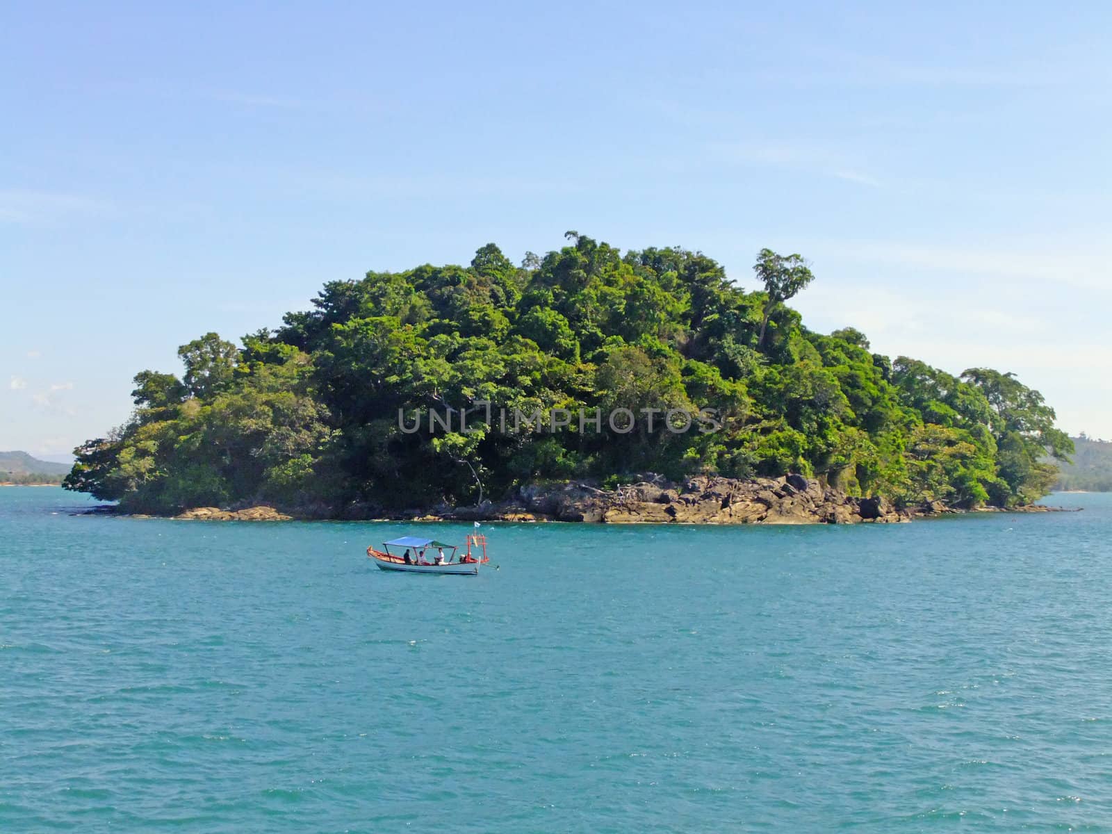 Small island off the coast of Sihanoukville, Cambodia, Southeast Asia