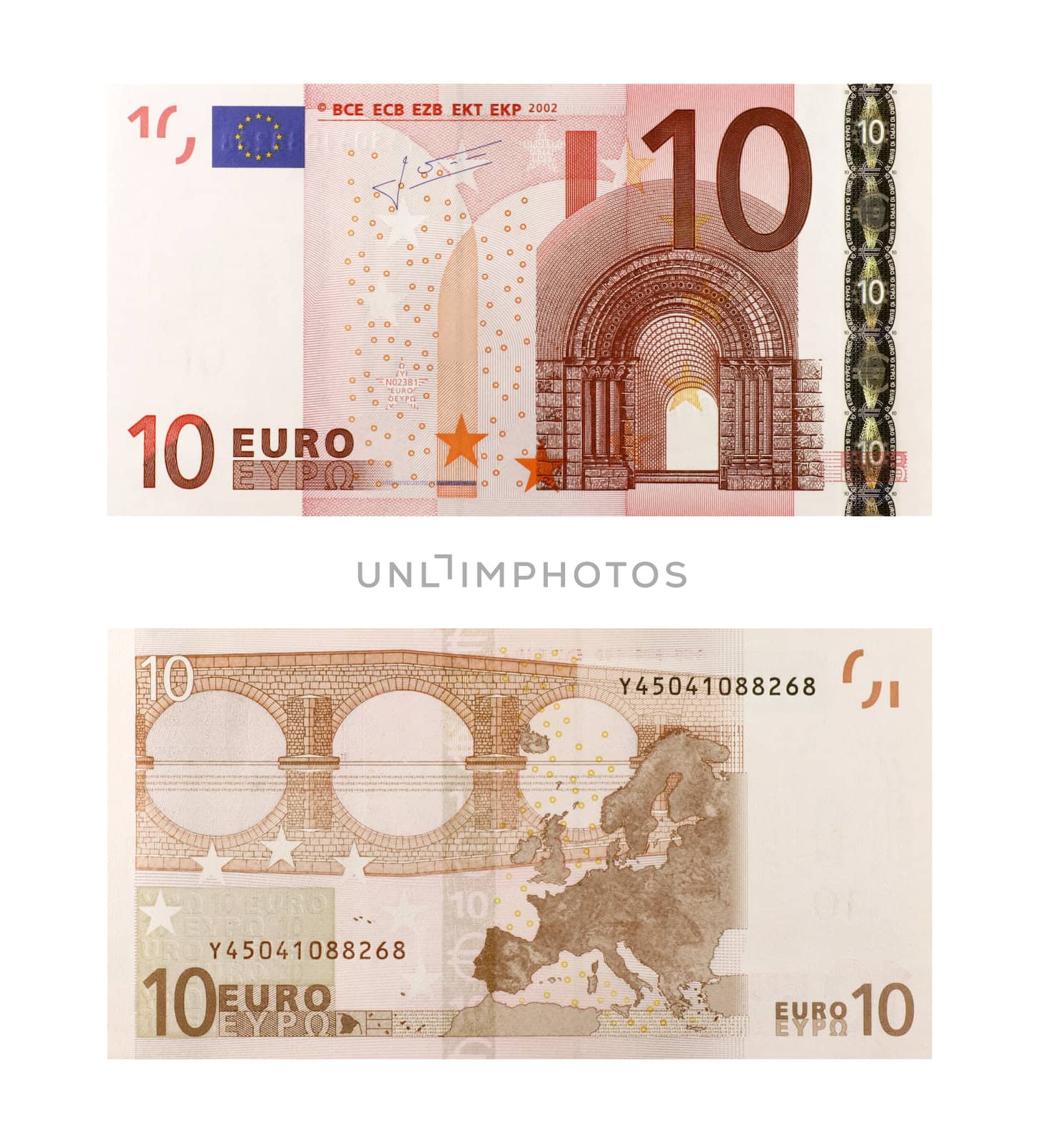 20 euro banknote isolated in white