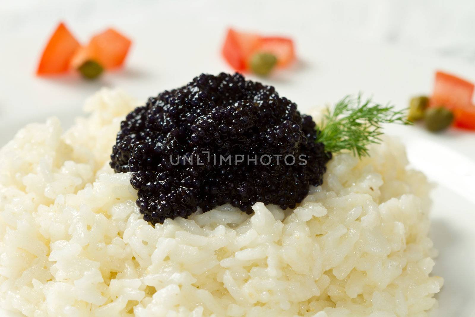 rice with black caviar by lsantilli