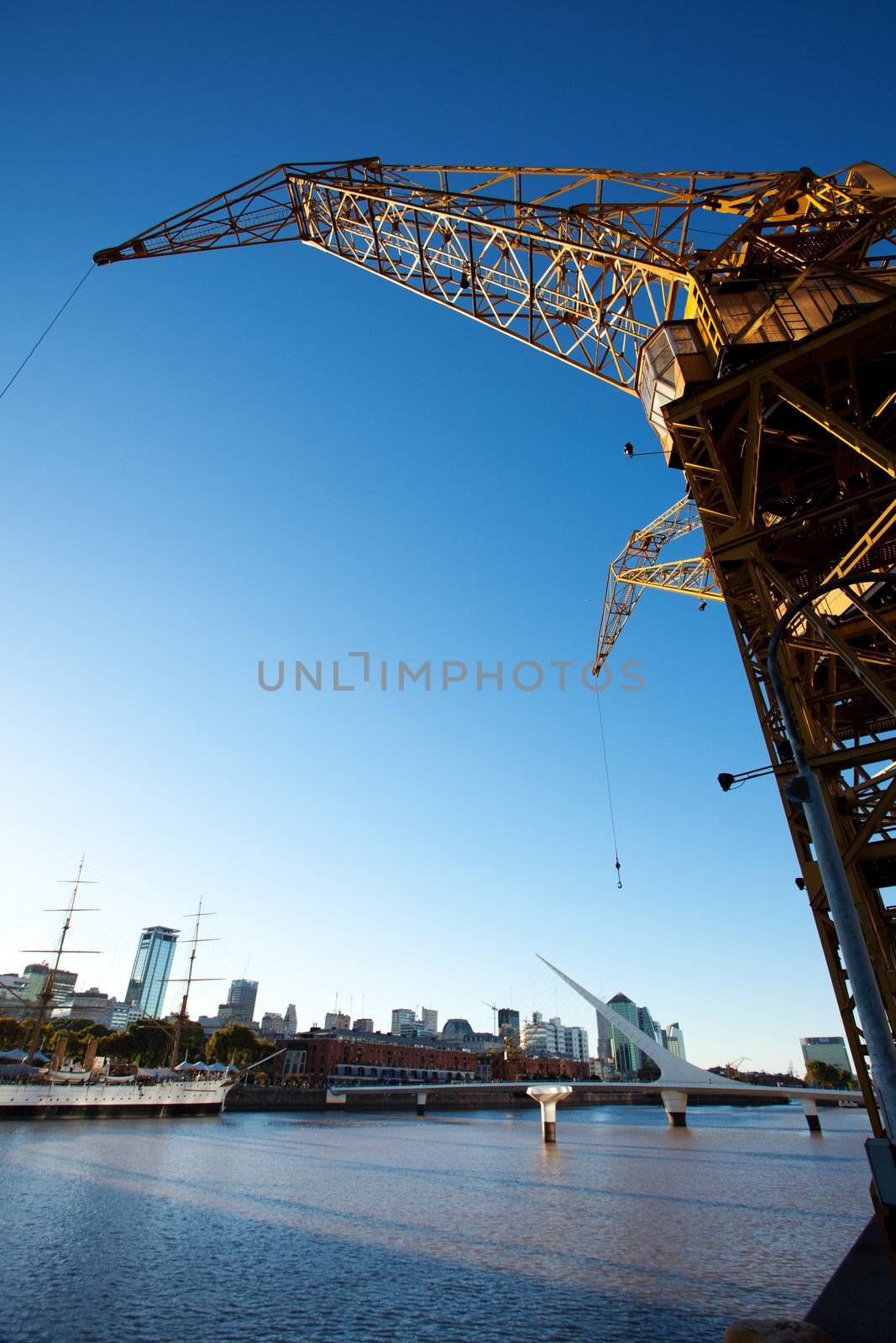 crane in Puerto Madero Buenos Aires Argentina by jannyjus