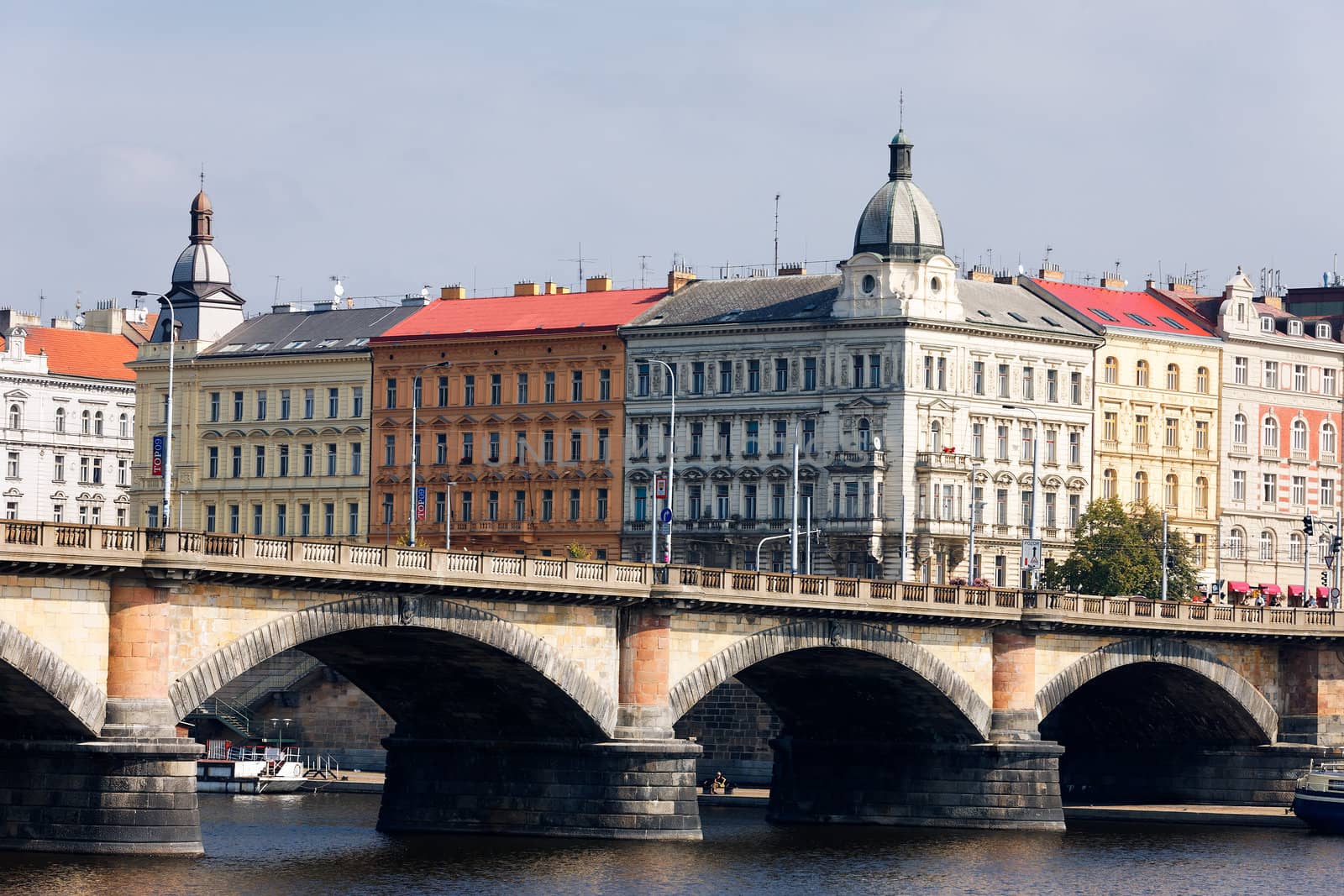 view of Prague district in autumn