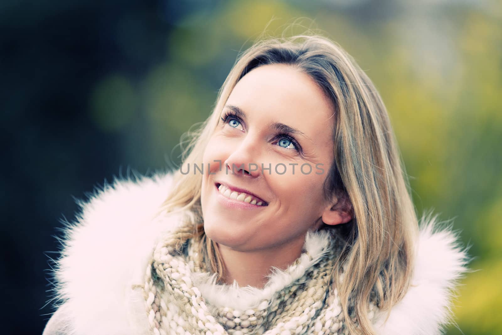 Closeup portrait of a happy young woman smiling 