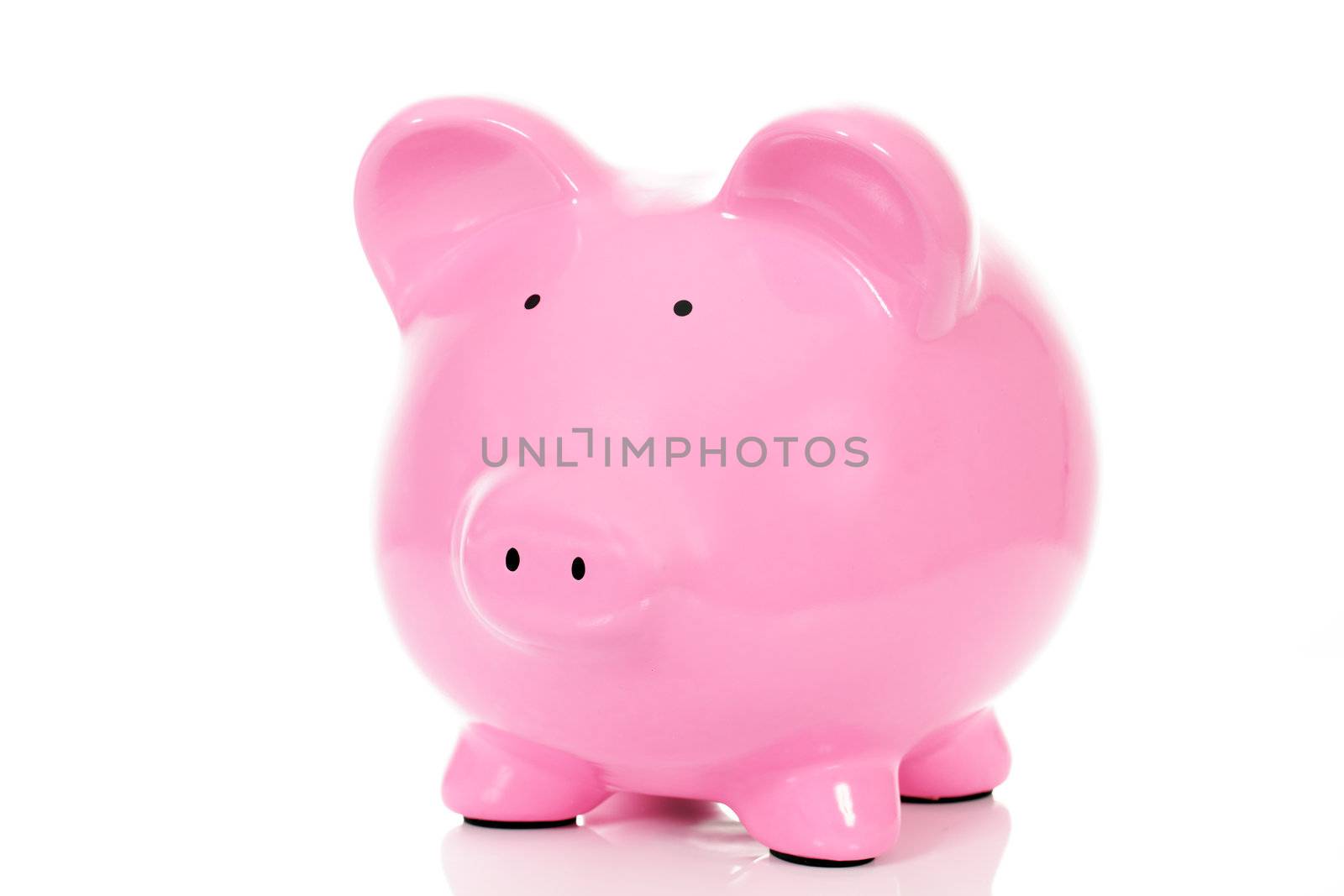 piggy bank, isolated on white in studio