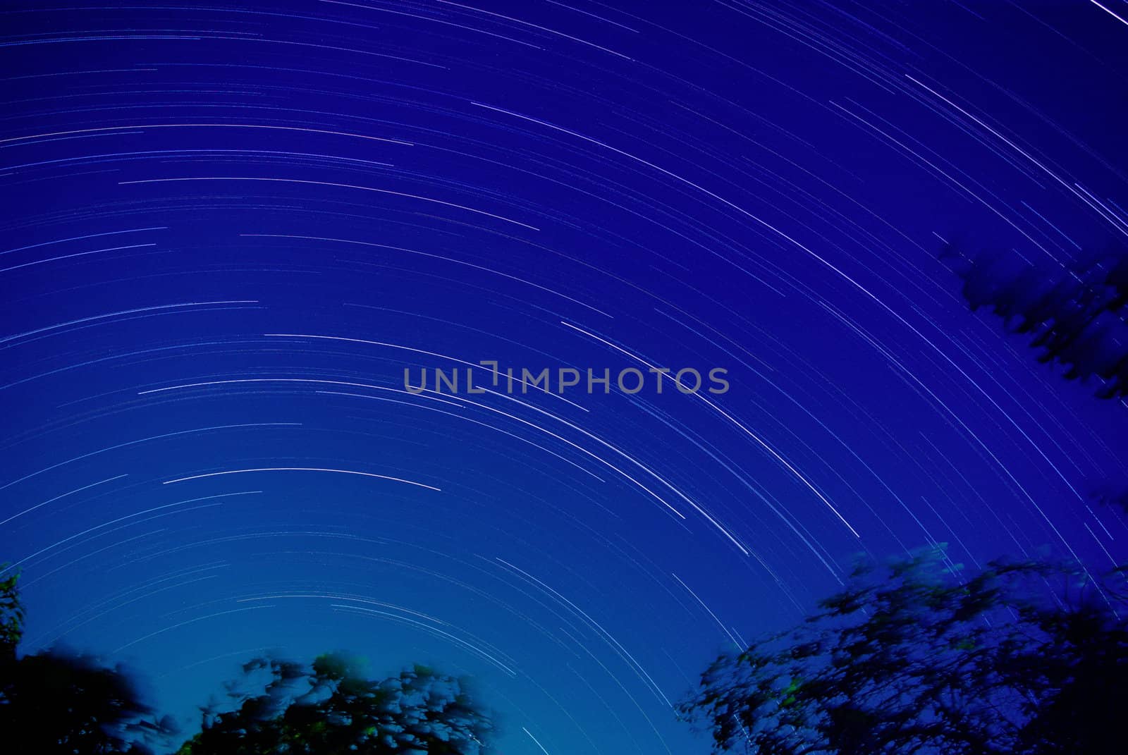 Star trail April 6, 2013 view from Sriracha, Thailand