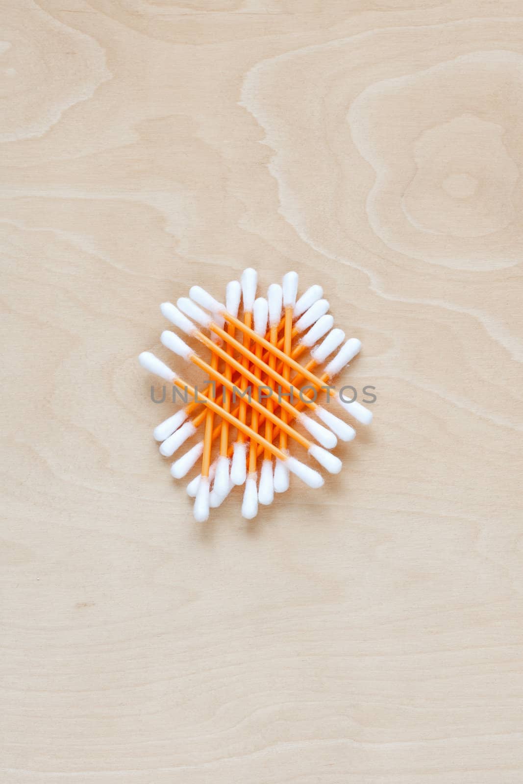 Ear sticks scattered on a table