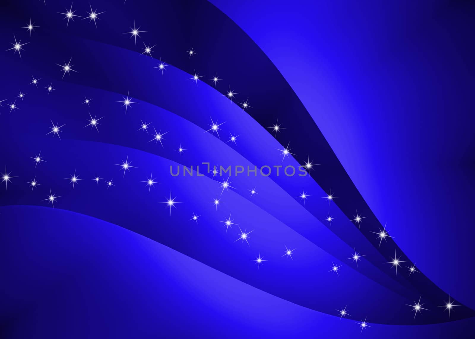 Abstract curve texture with blue background